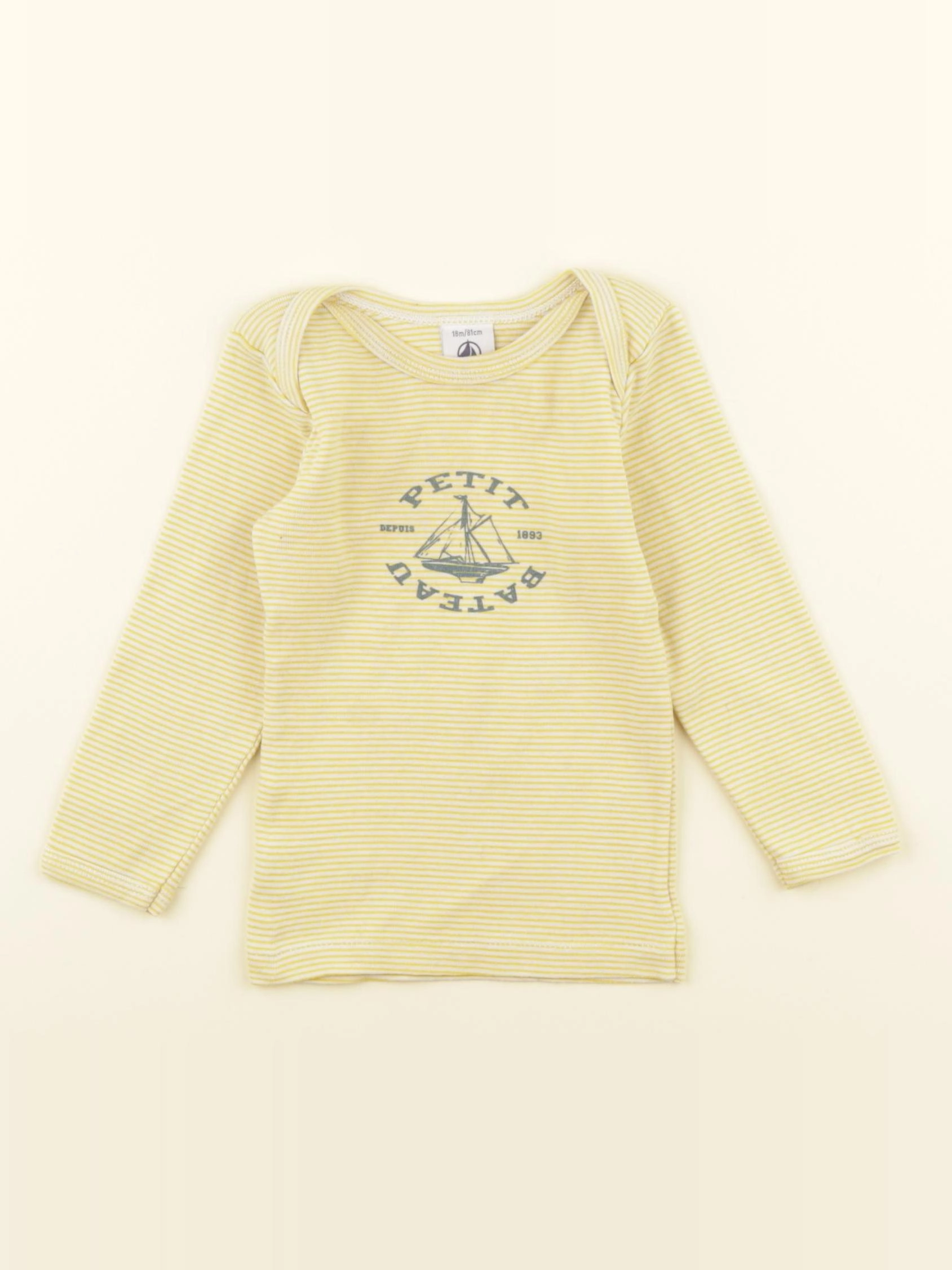 Petit Bateau - maillot de corps jaune - 18 mois