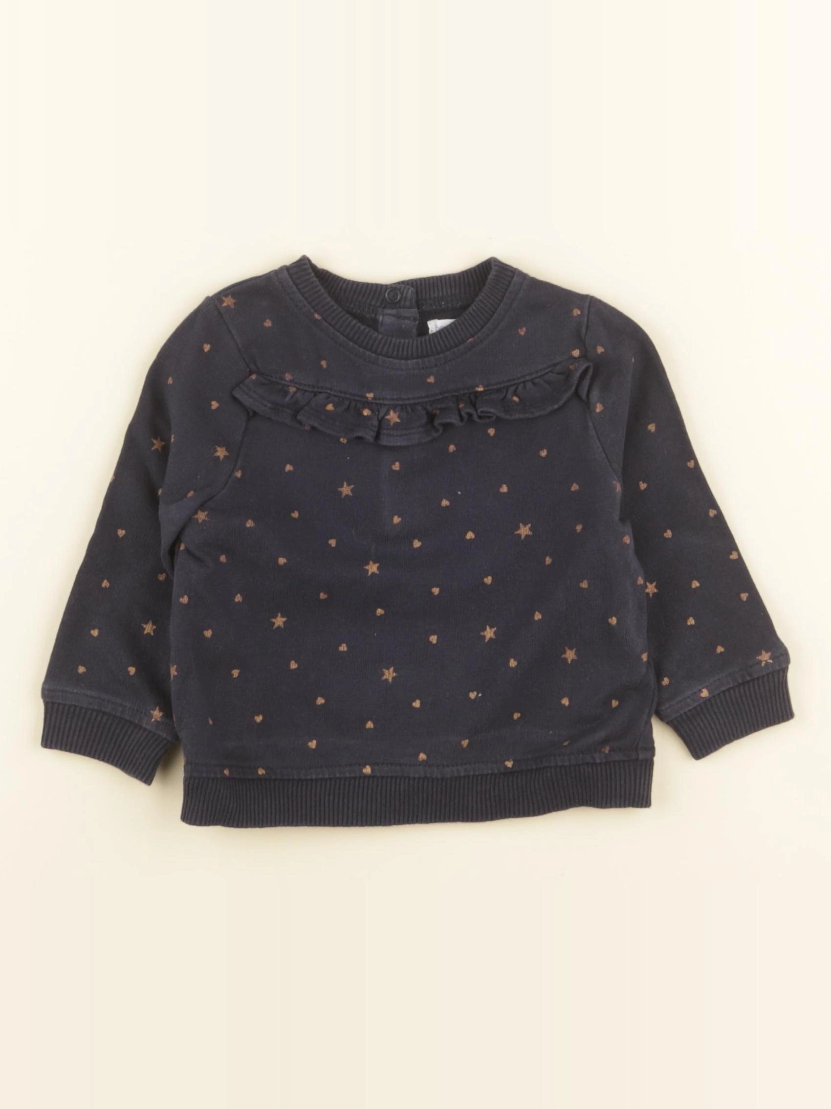 Boutchou - sweat bleu - 6 mois