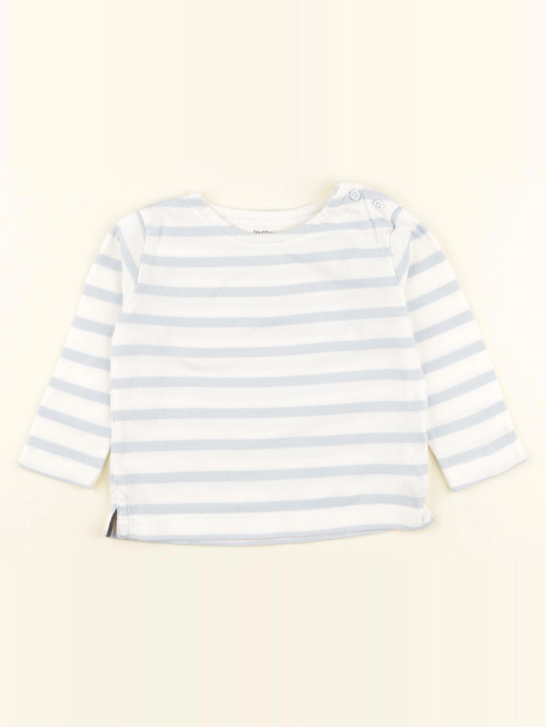Boutchou - tee-shirt bleu - 9 mois