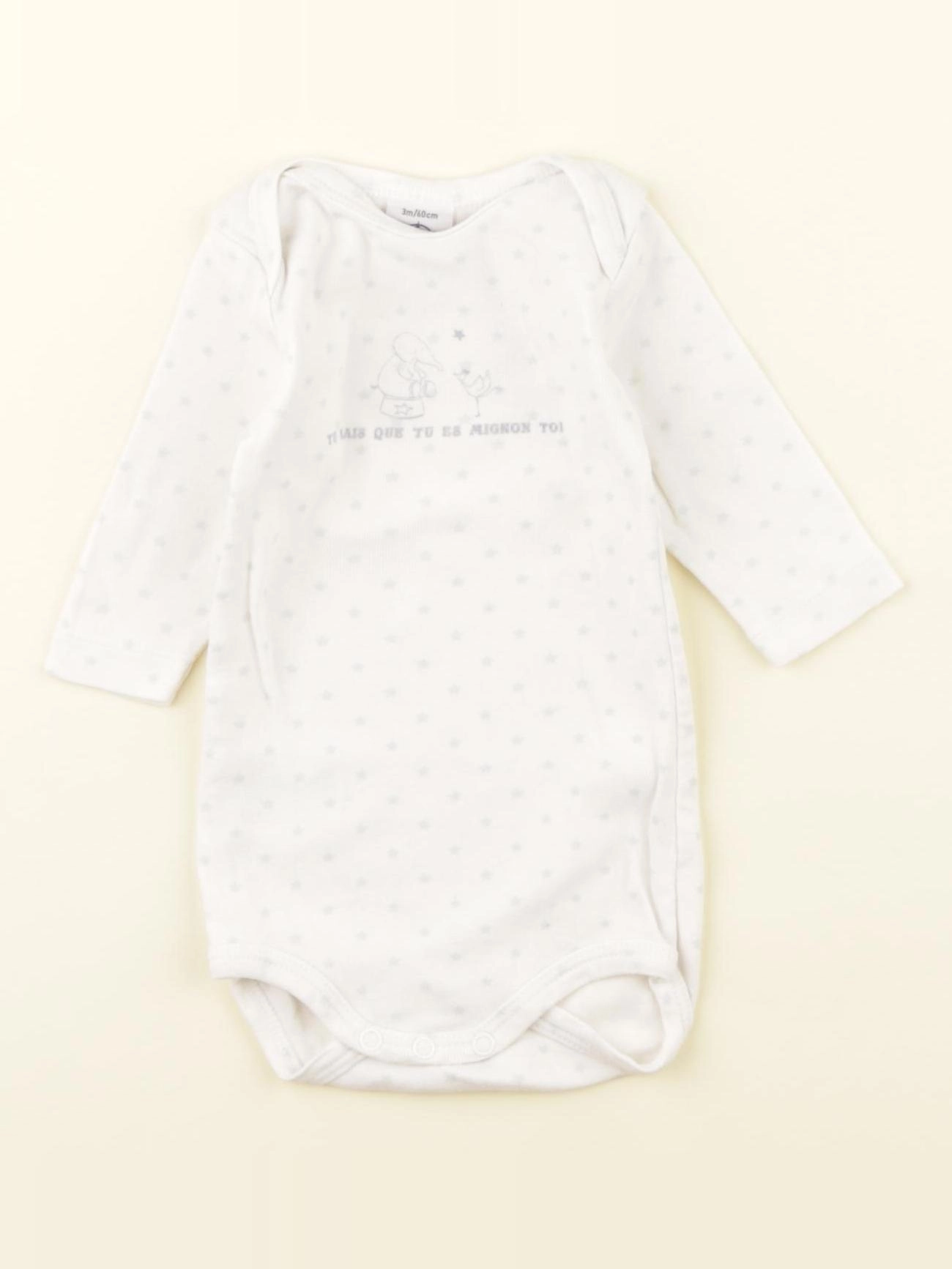 Petit Bateau - body bleu - 3 mois