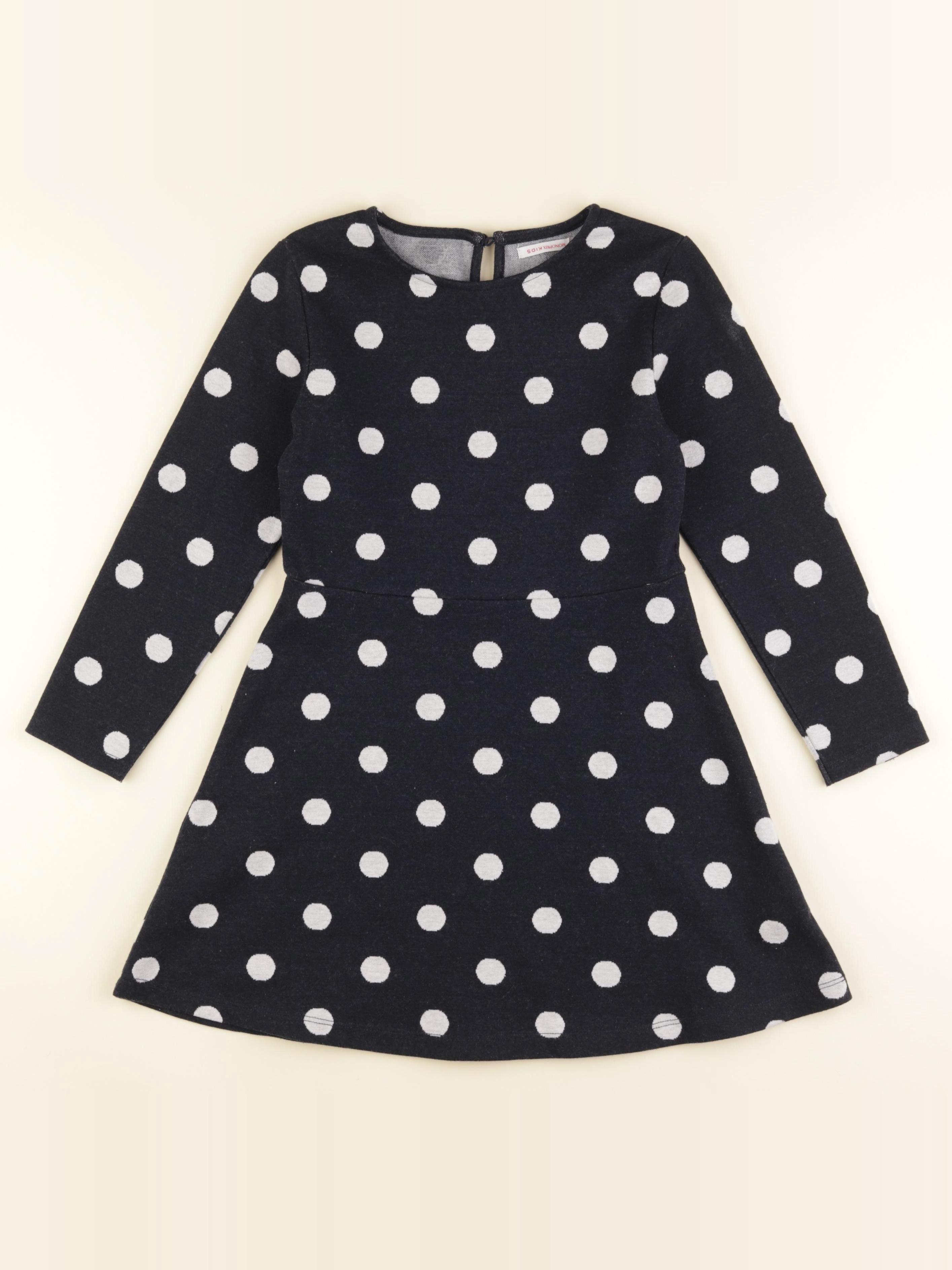 Monoprix - robe bleu, blanc - 8 ans