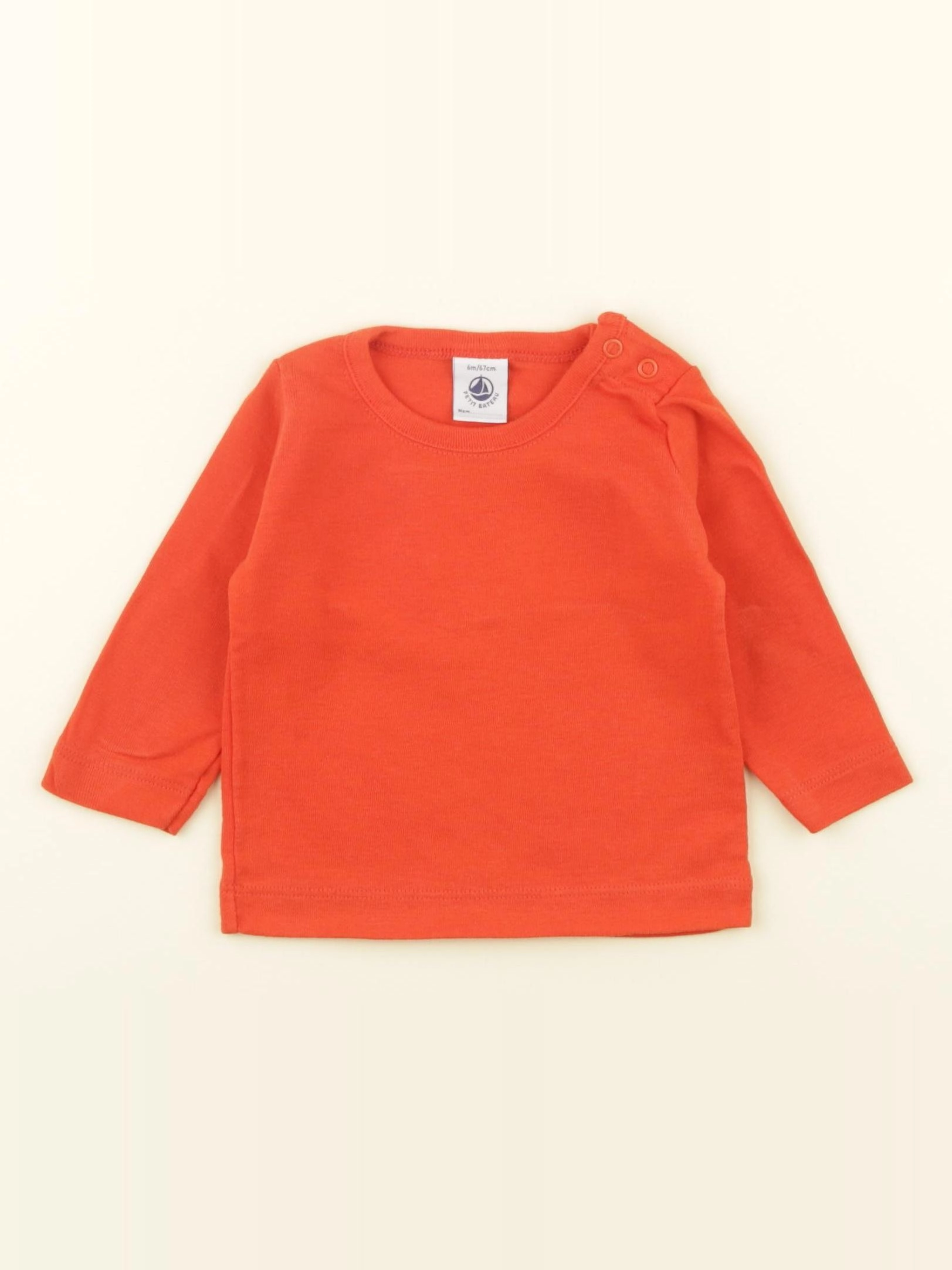Petit Bateau - tee-shirt rouge - 6 mois
