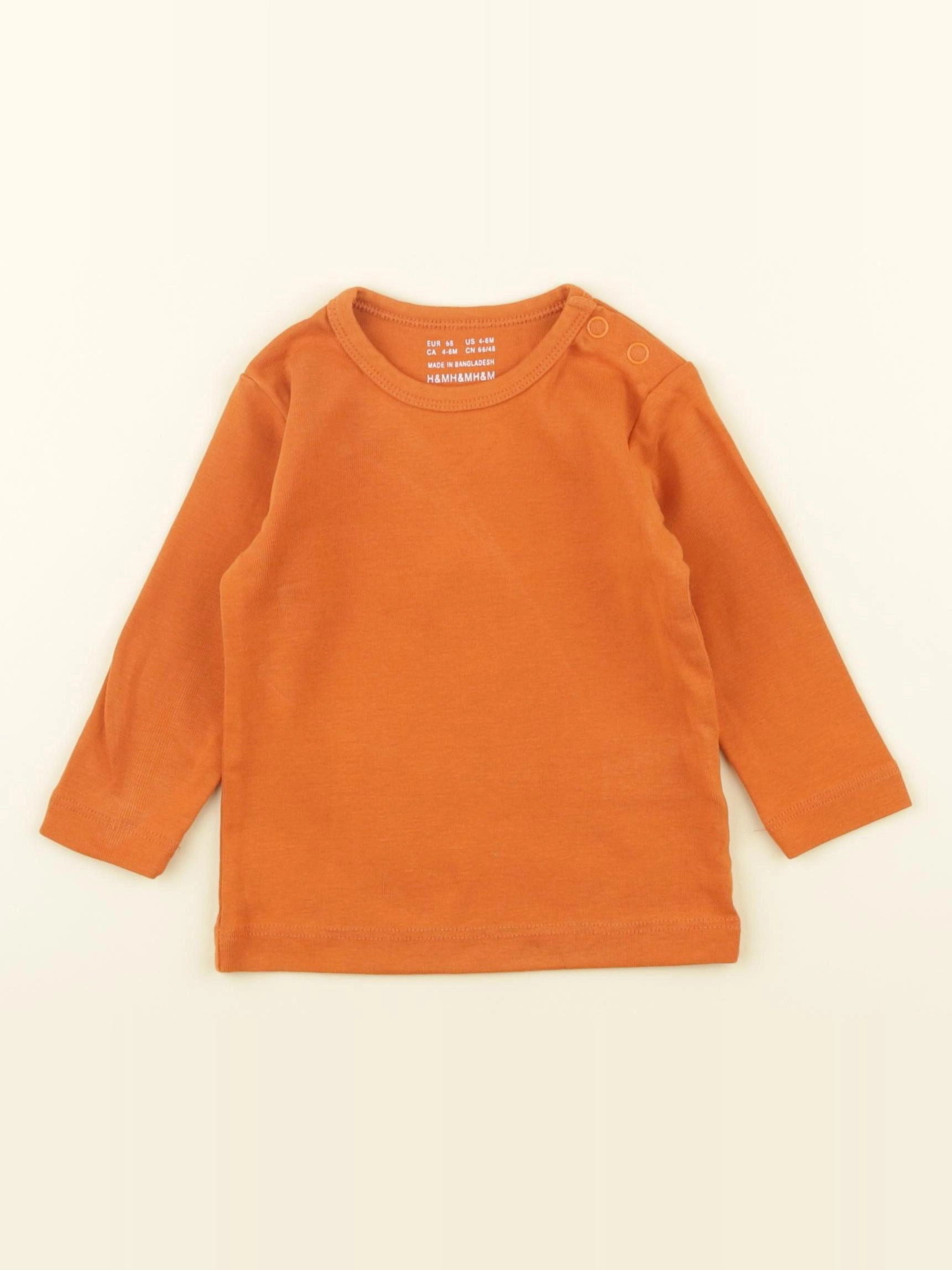 H&M - tee-shirt orange - 6 mois