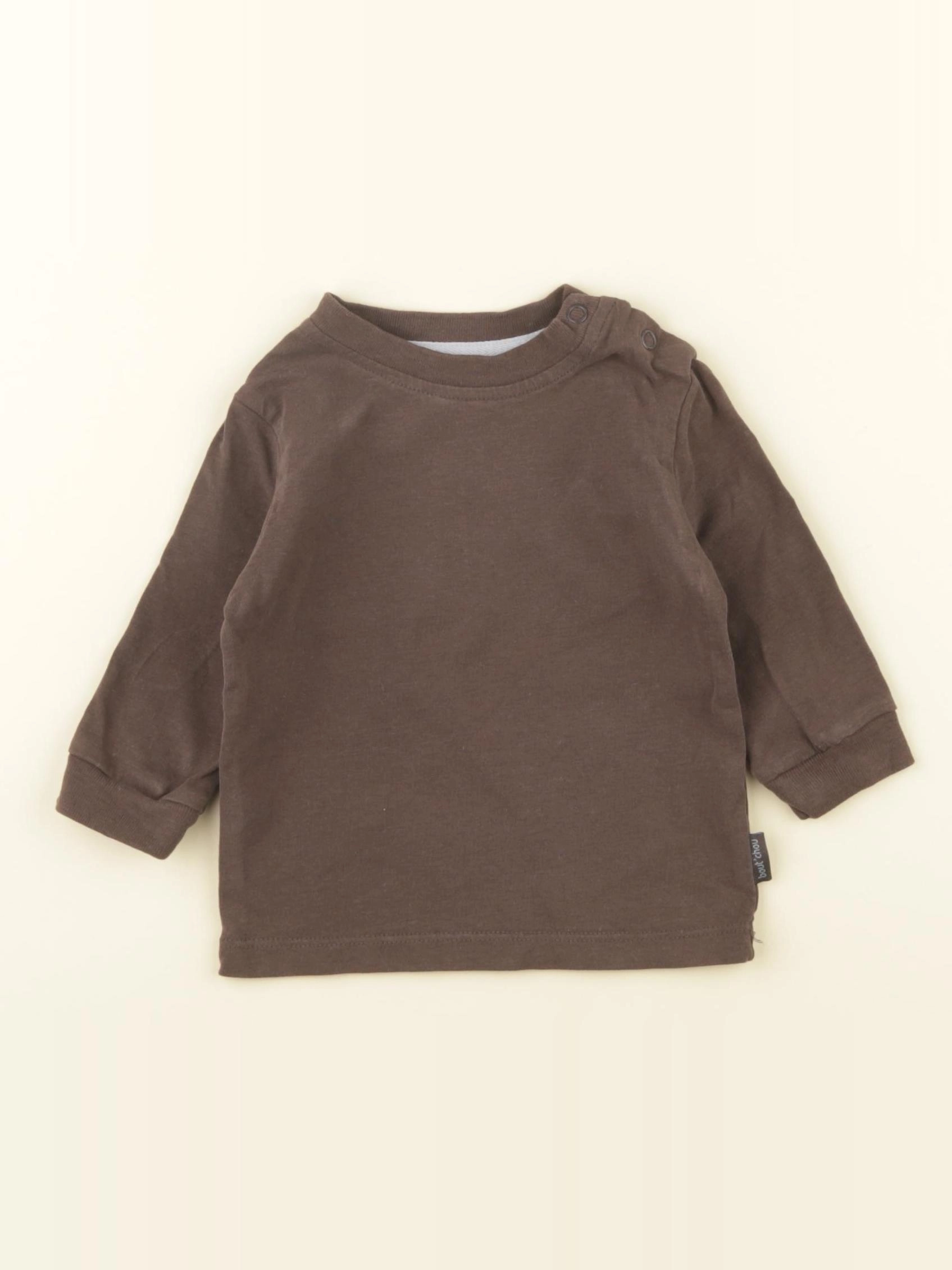 Boutchou - tee-shirt marron - 6 mois