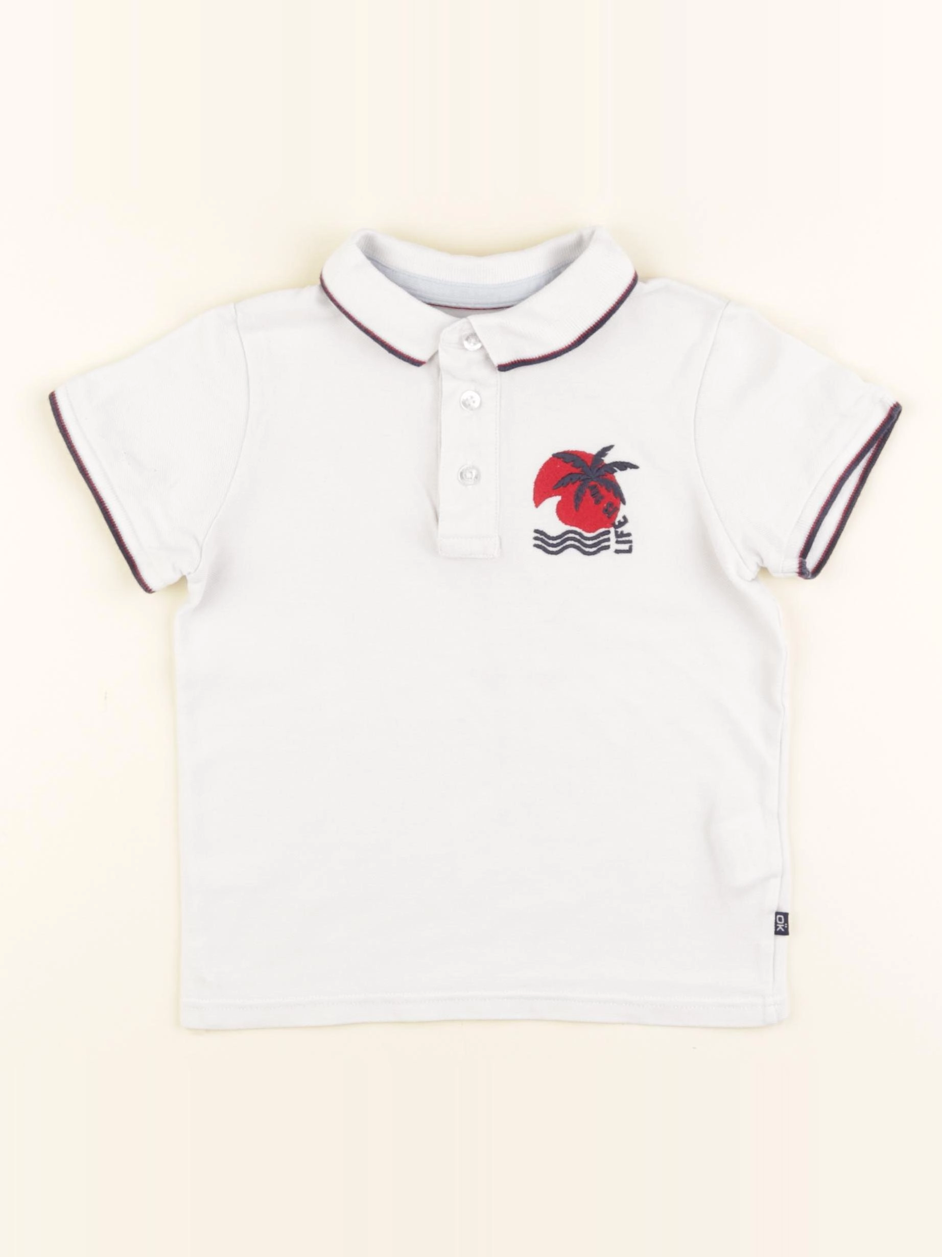 Okaidi - polo blanc - 4 ans