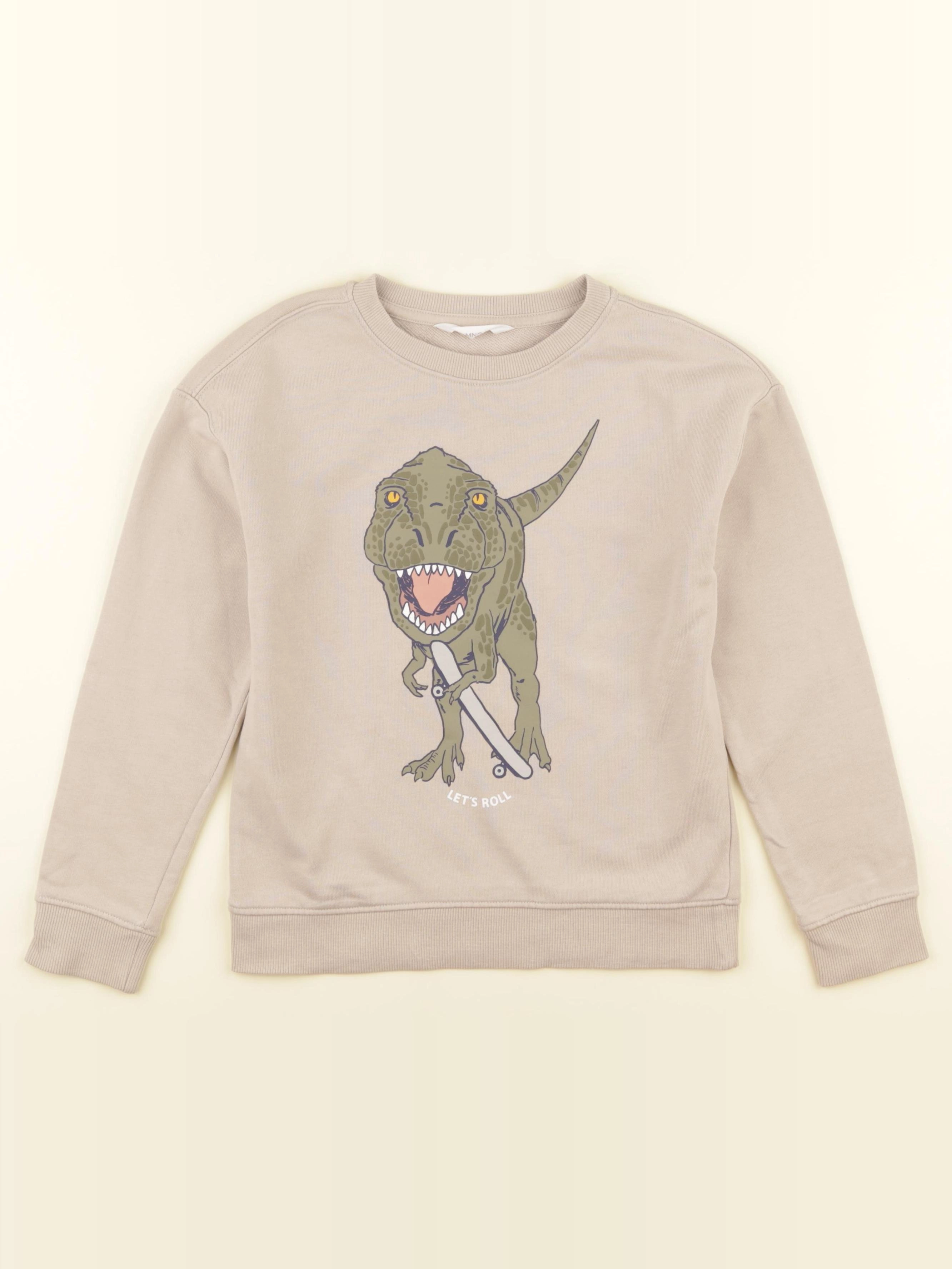 Mango - sweat beige - 7/8 ans