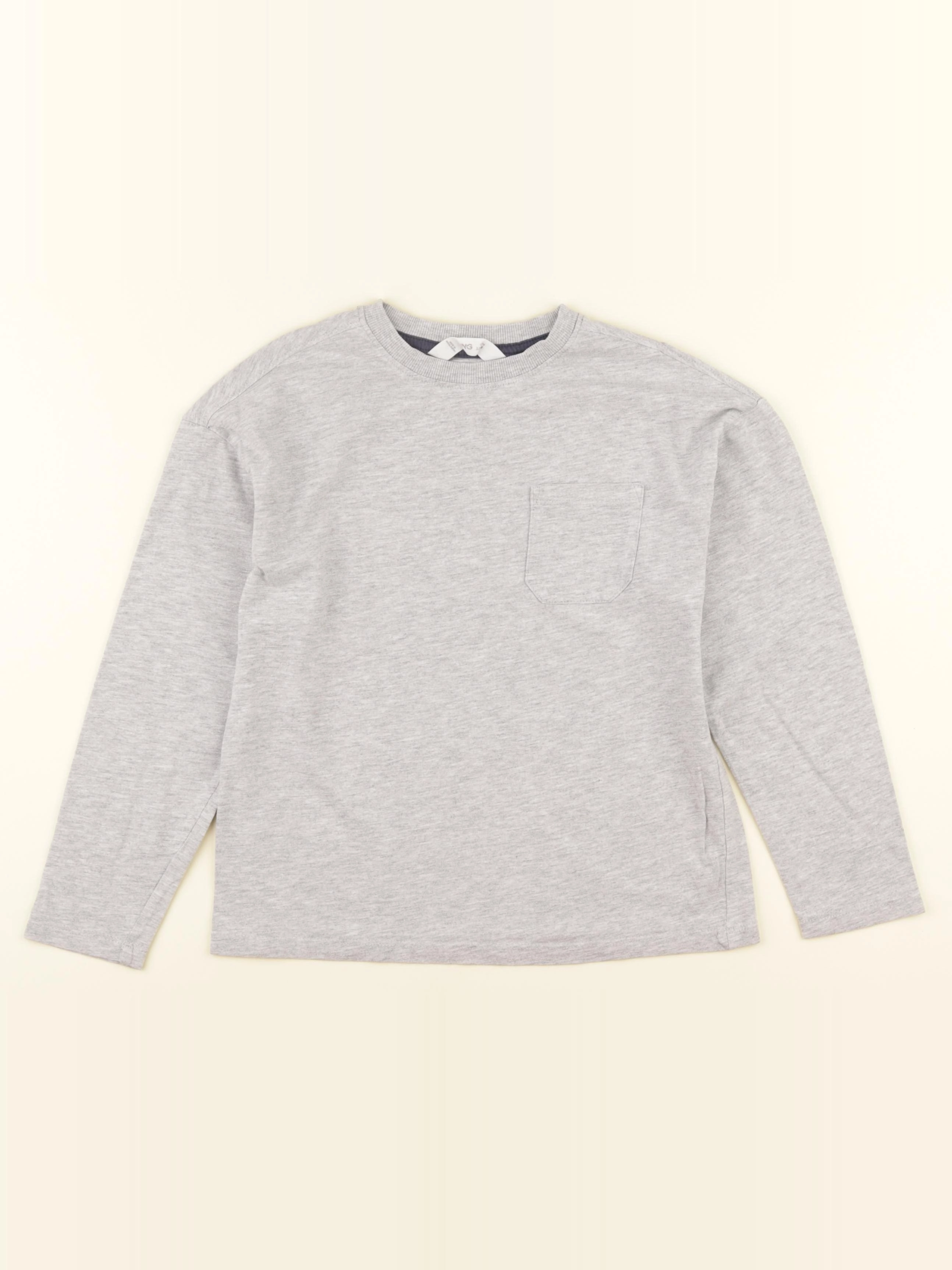 Mango - tee-shirt gris - 7/8 ans