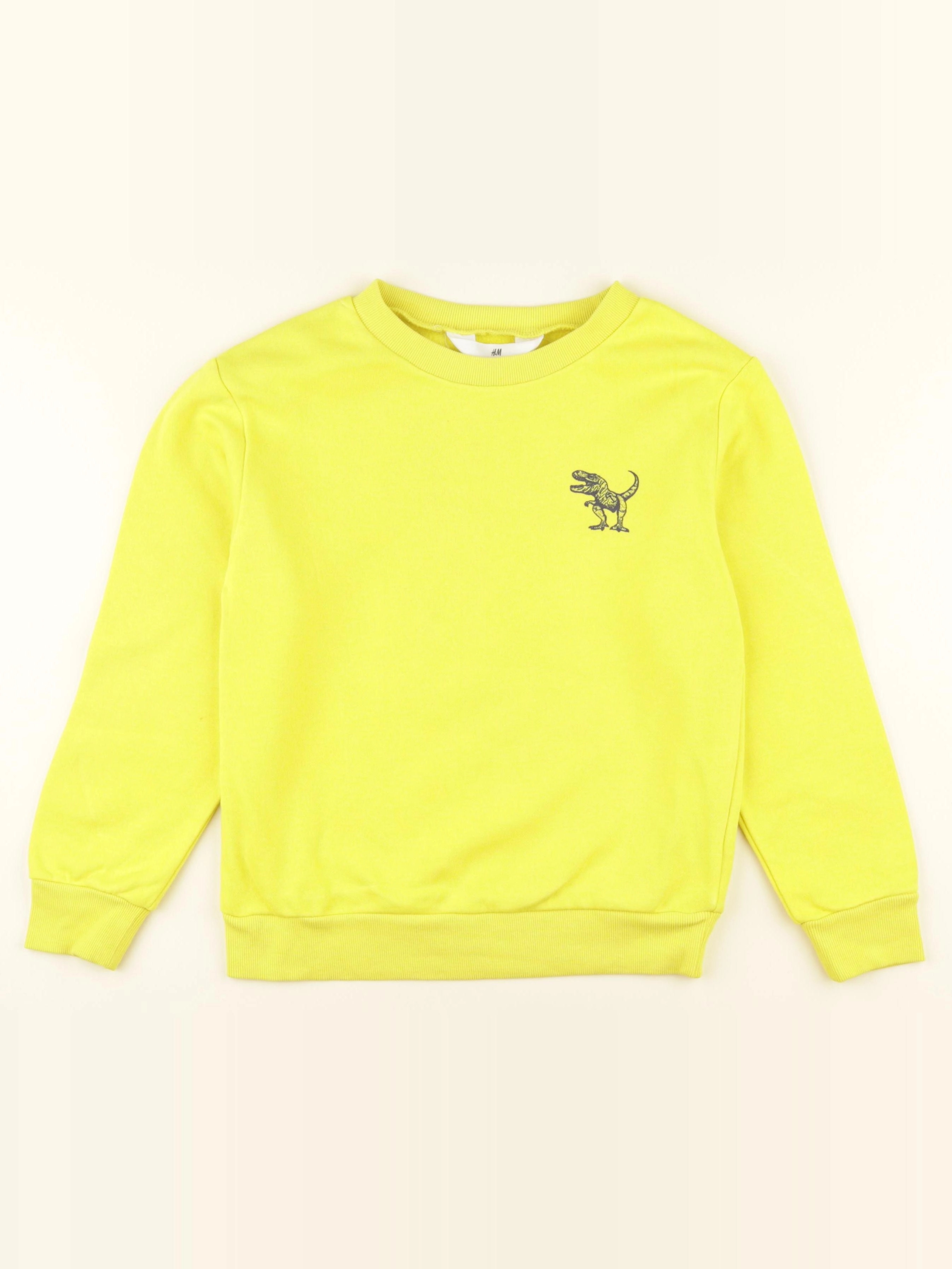 H&M - sweat jaune - 6/8 ans