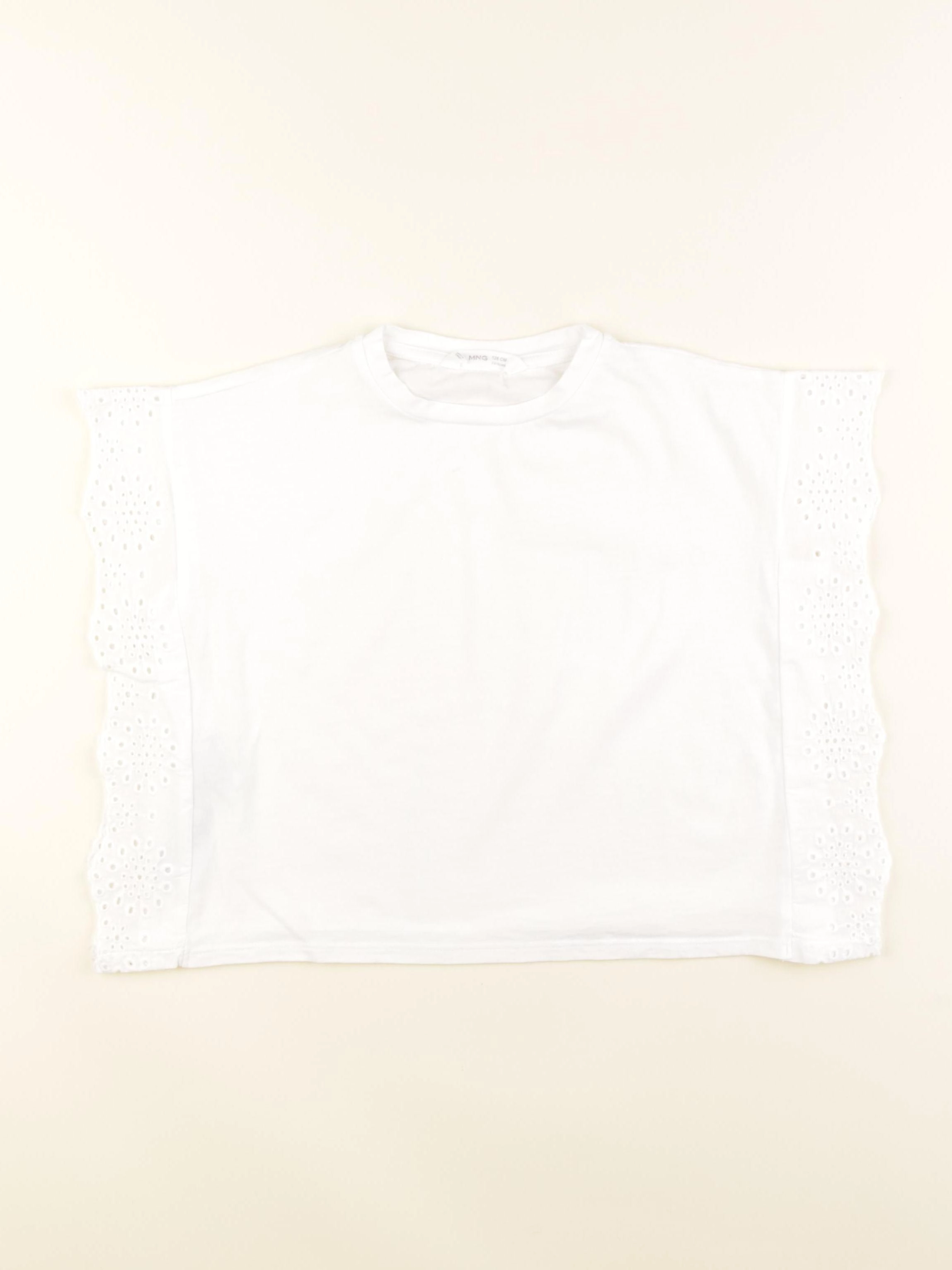 Mango - tee-shirt blanc - 7/8 ans