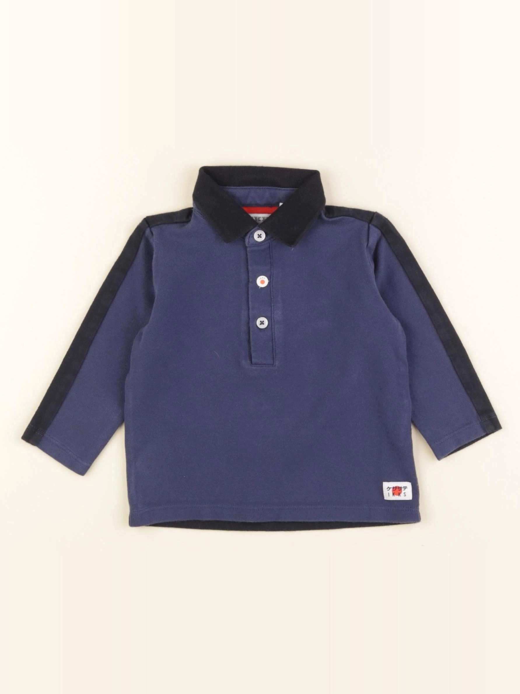 IKKS - polo bleu - 6 mois