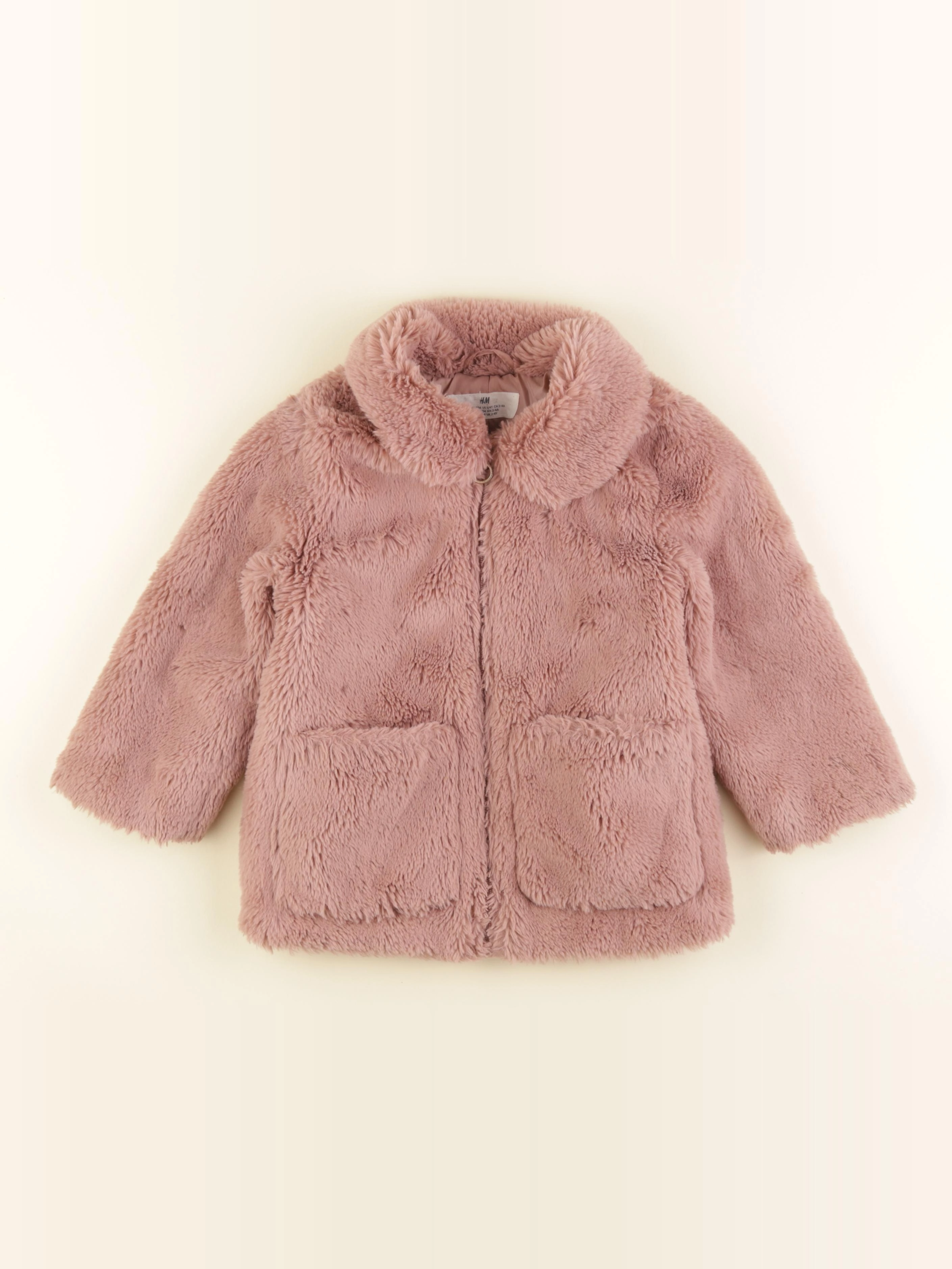 H&M - manteau rose - 2/4 ans