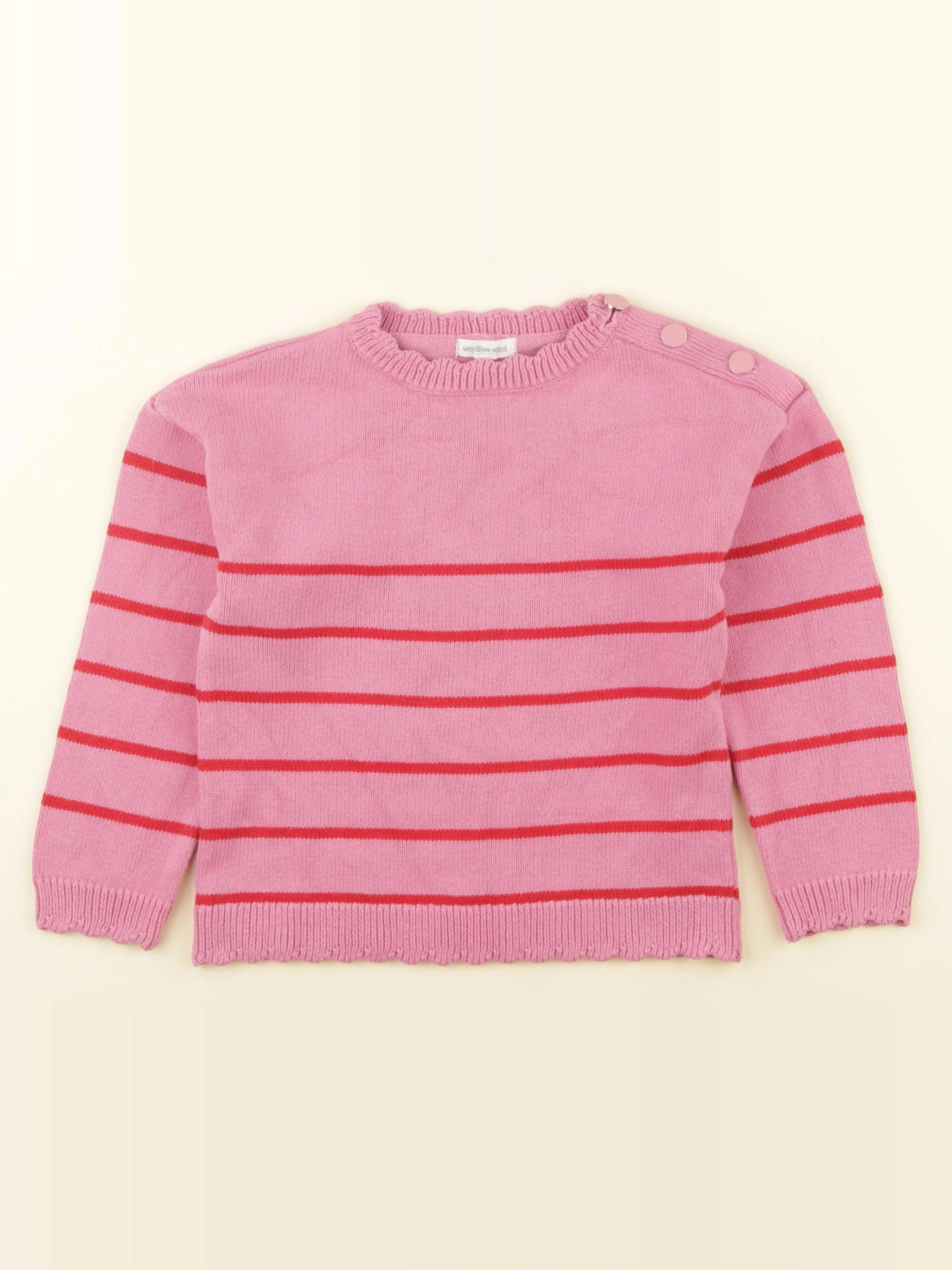 Vertbaudet - pull rose - 5 ans