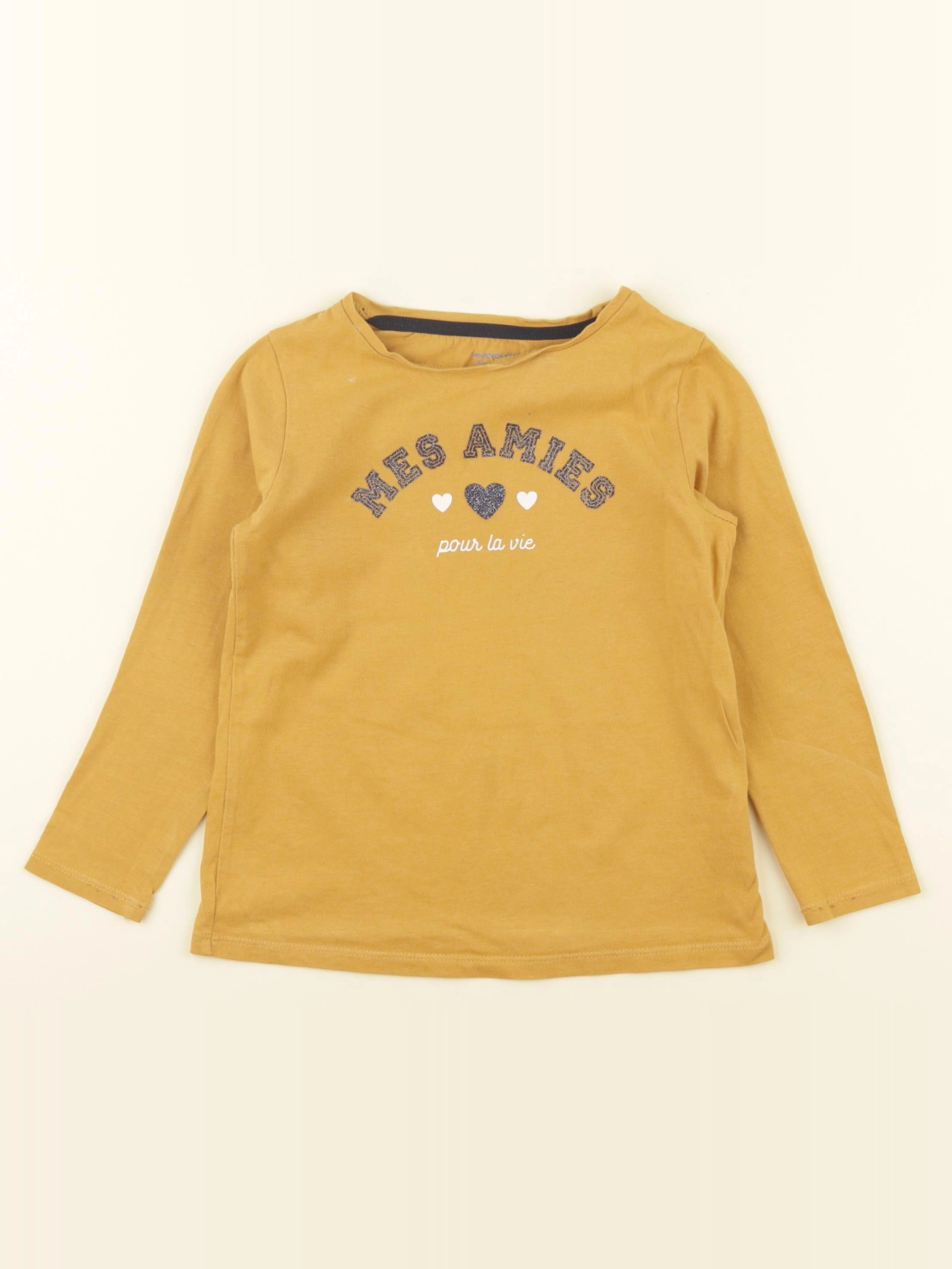 Vertbaudet - tee-shirt jaune - 5 ans