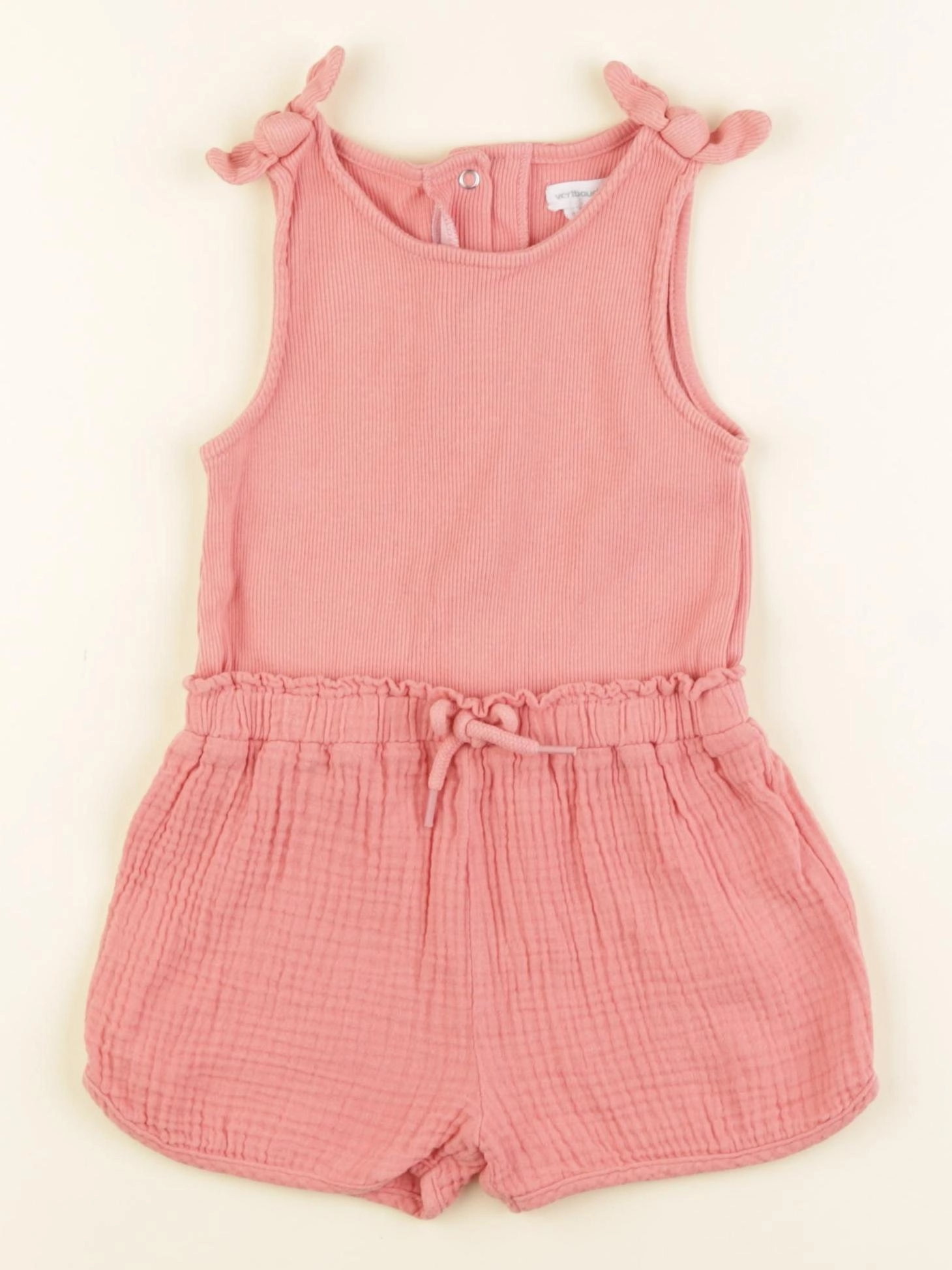 Vertbaudet - combinaison rose - 18 mois