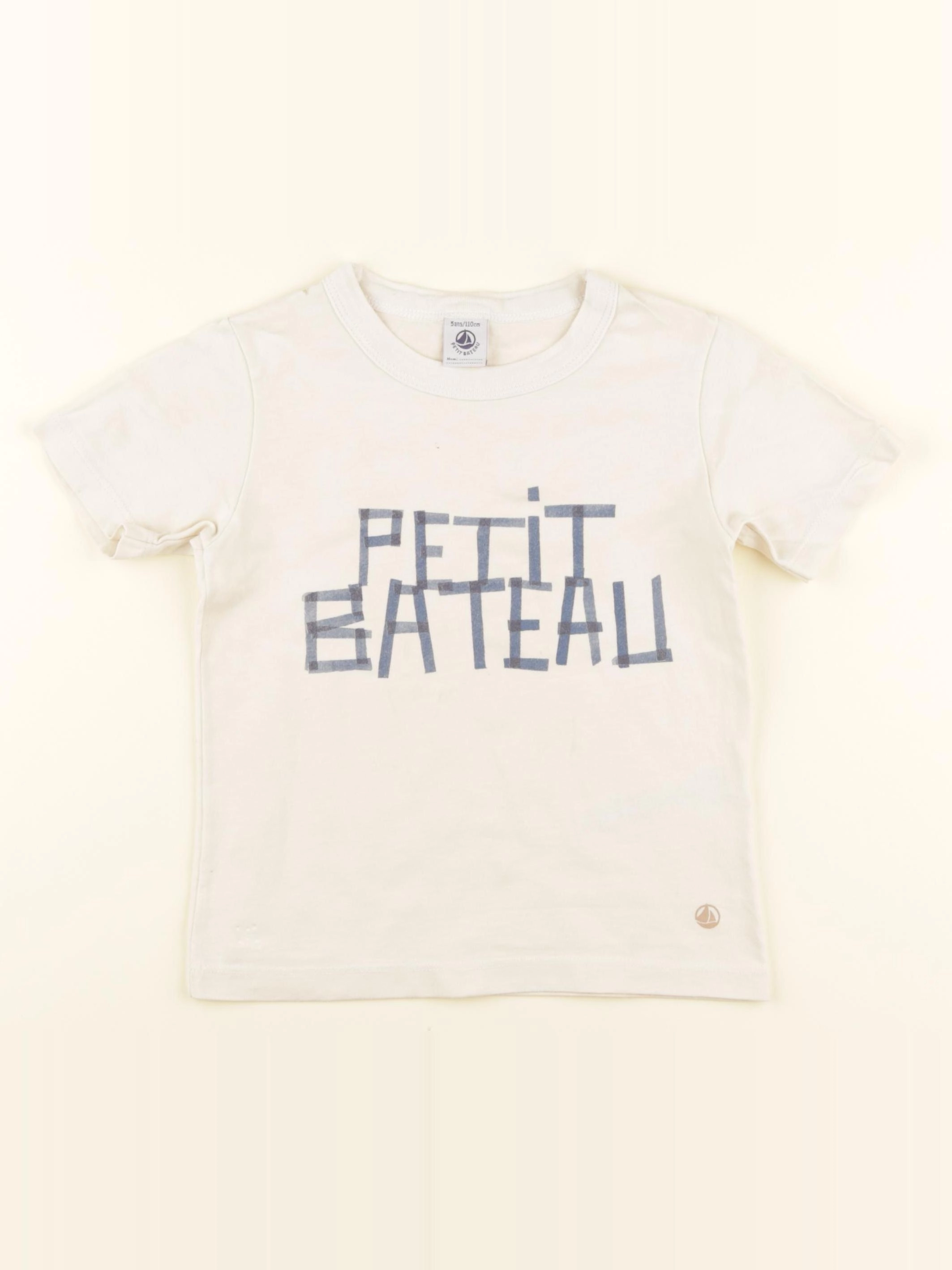 Petit Bateau - tee-shirt beige - 5 ans