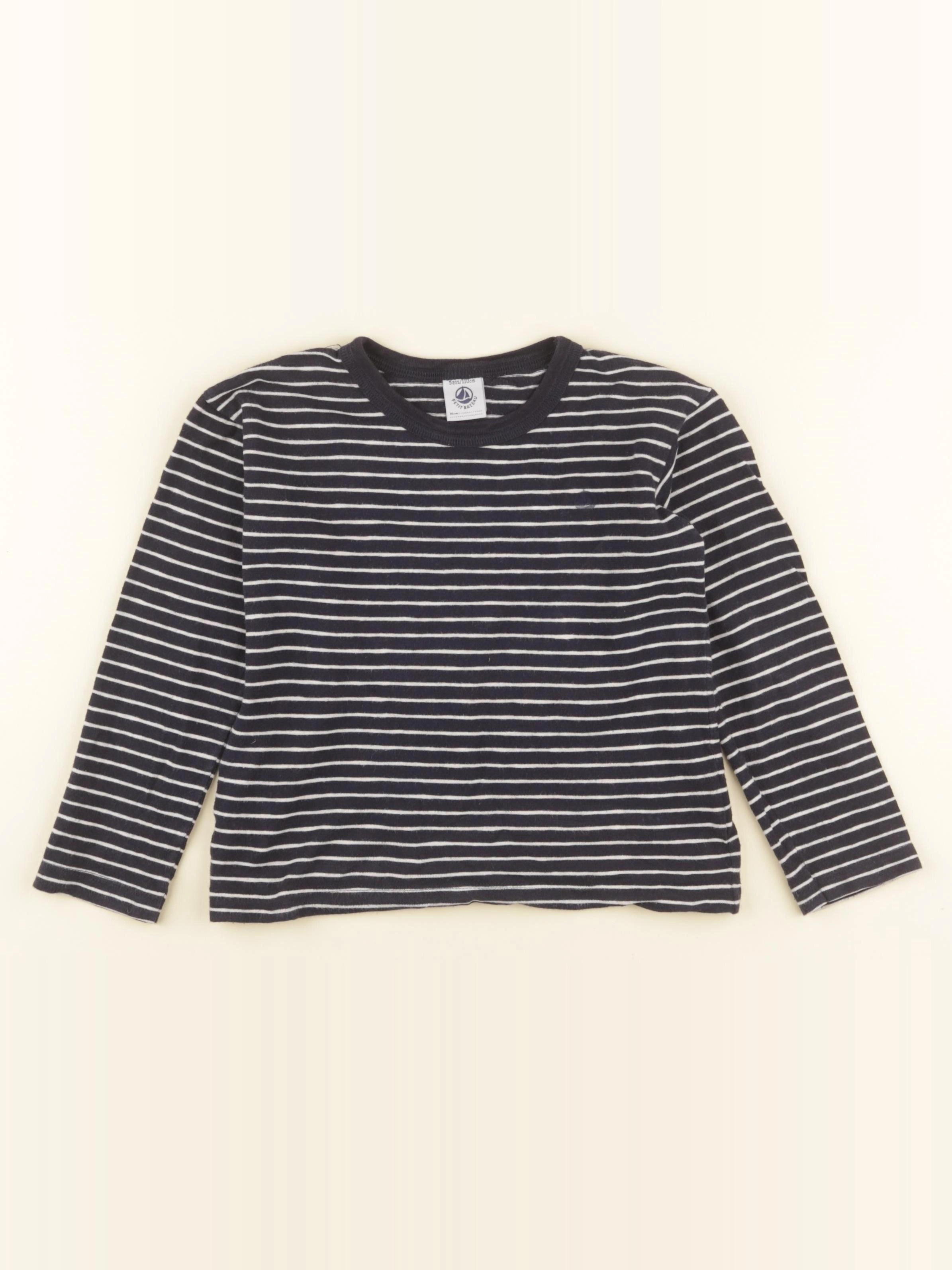 Petit Bateau - tee-shirt bleu - 5 ans