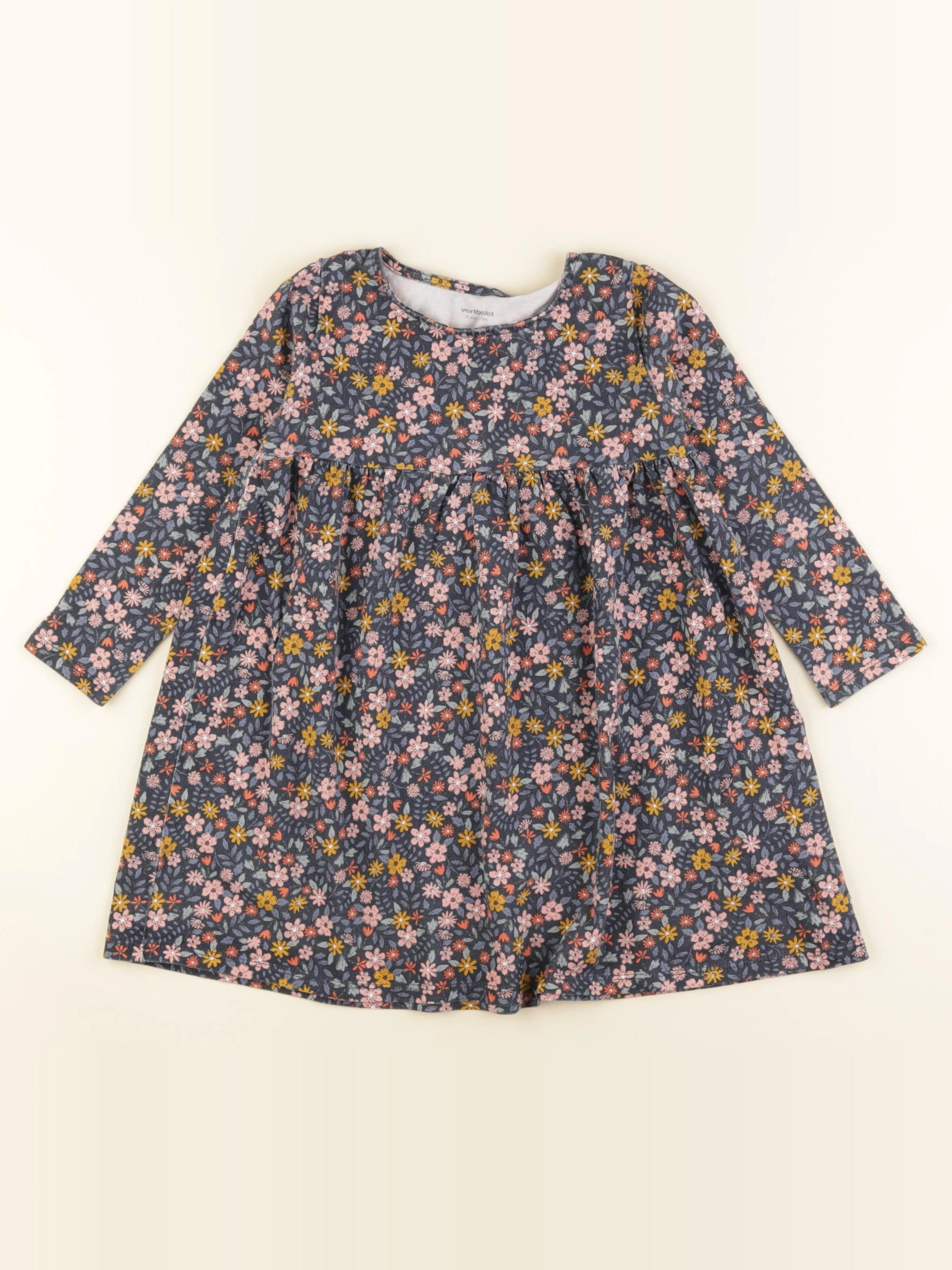 Vertbaudet - robe multicolore - 4 ans