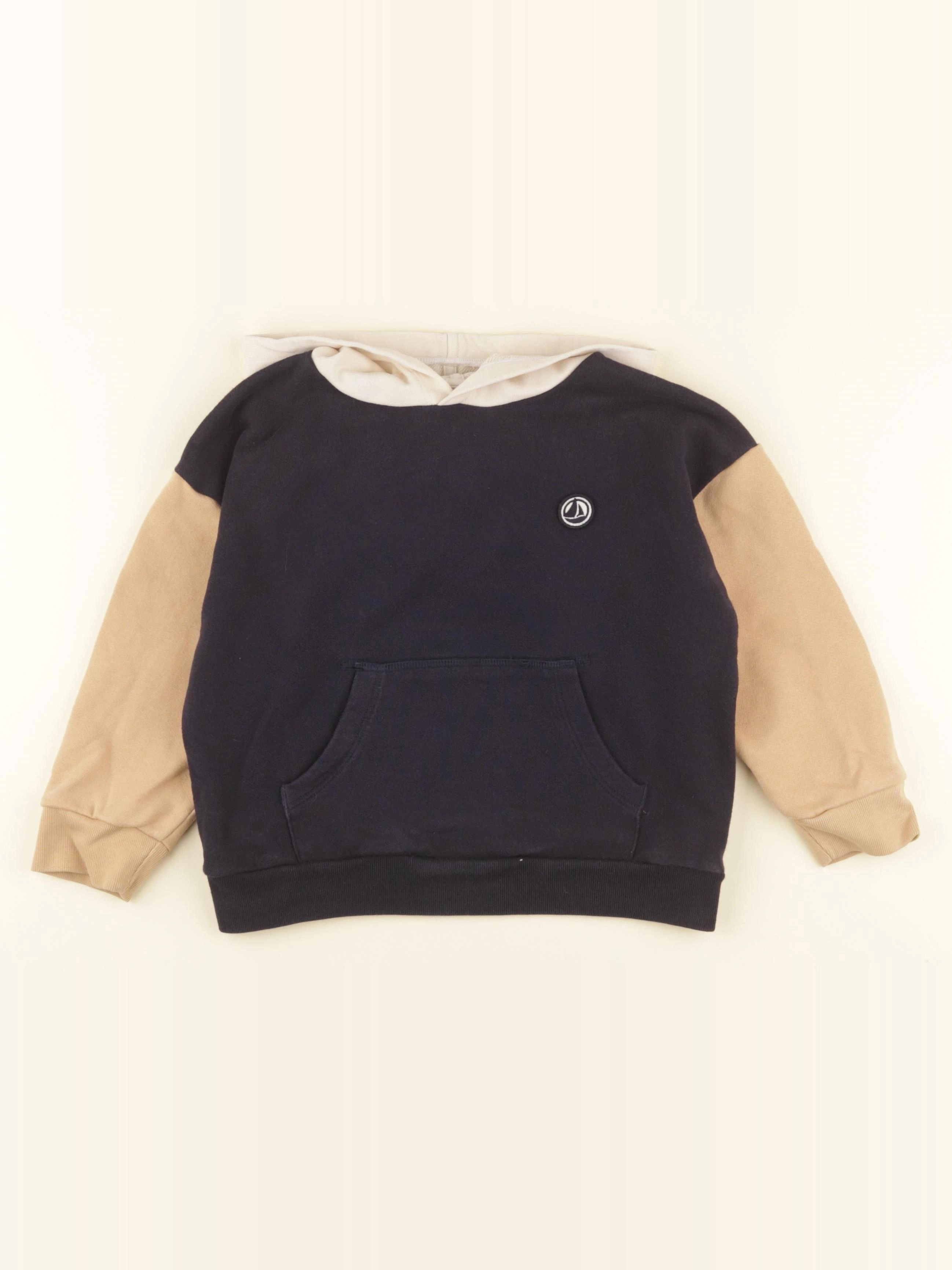 Petit Bateau - sweat bleu - 5 ans