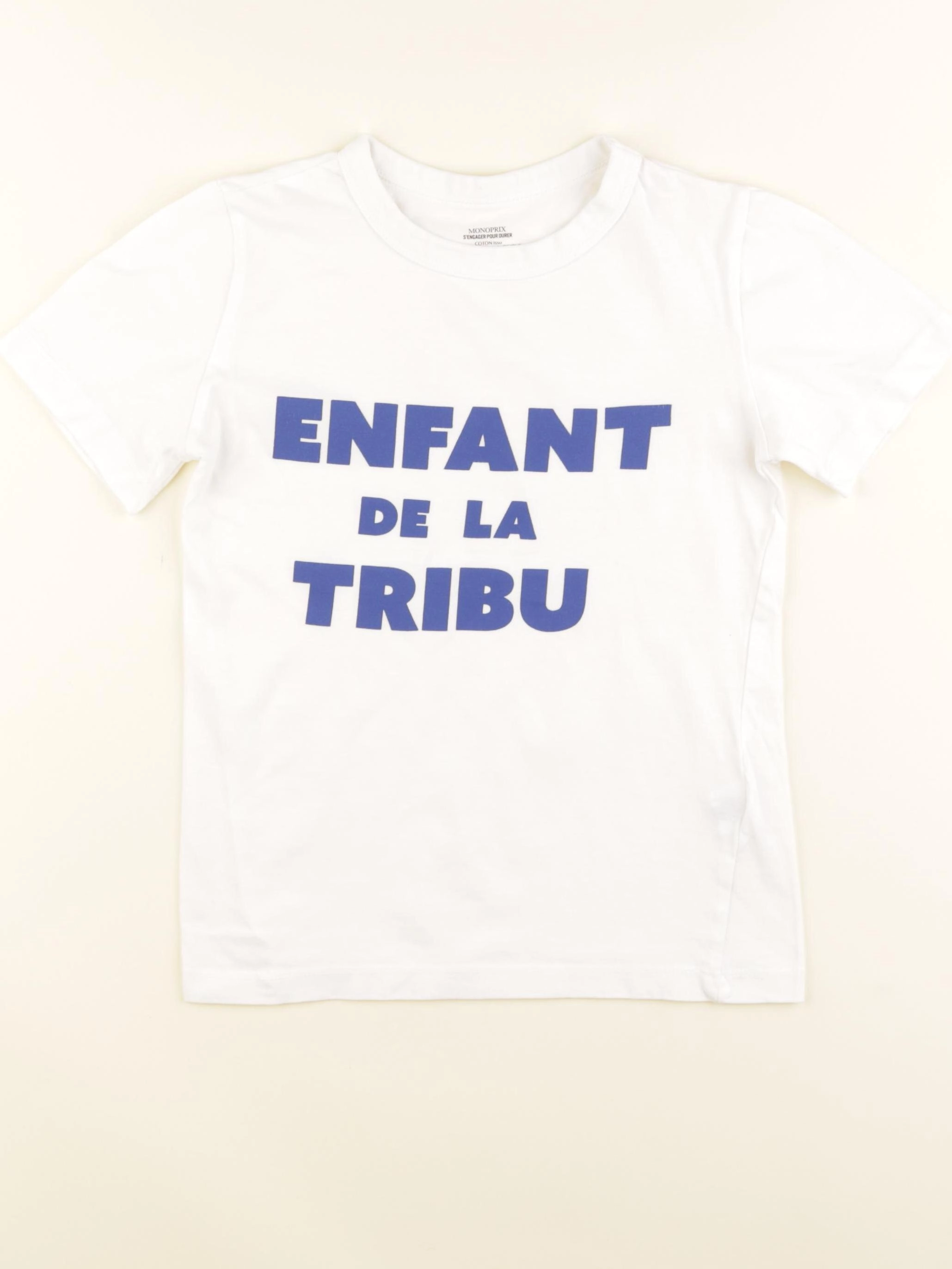 Monoprix - tee-shirt bleu - 8 ans