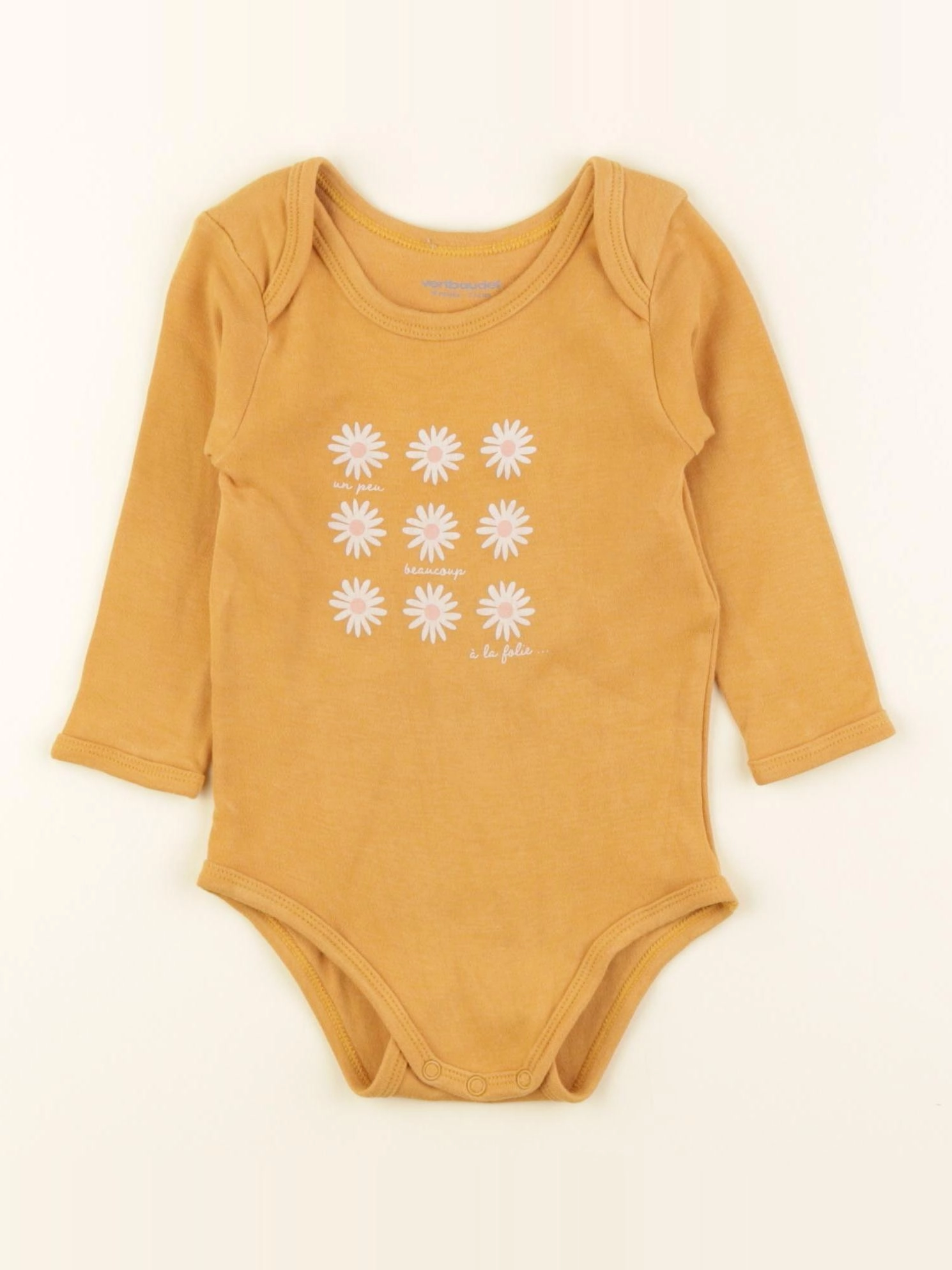 Vertbaudet - body jaune - 9 mois