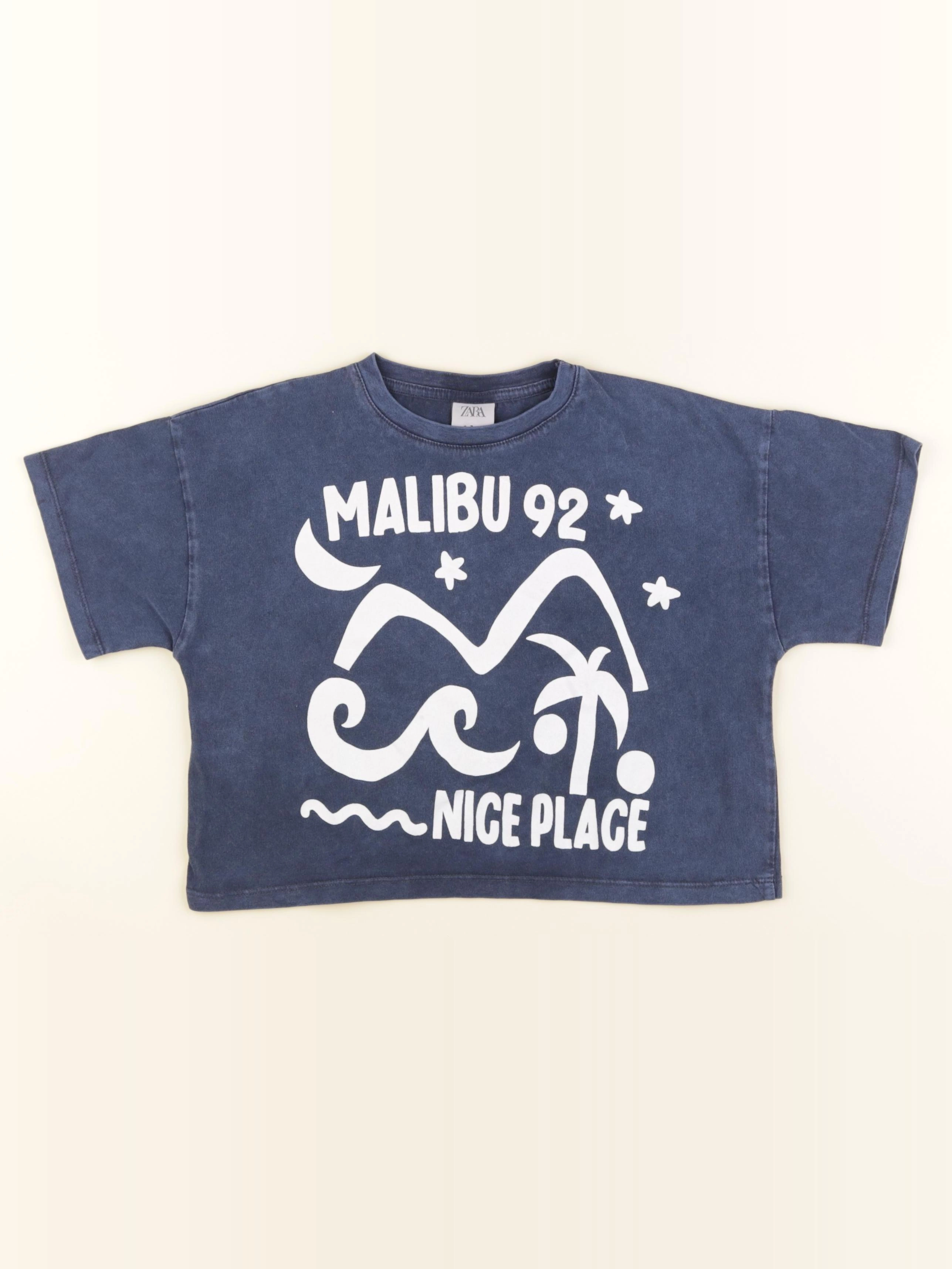 Zara - tee-shirt bleu - 6/7 ans