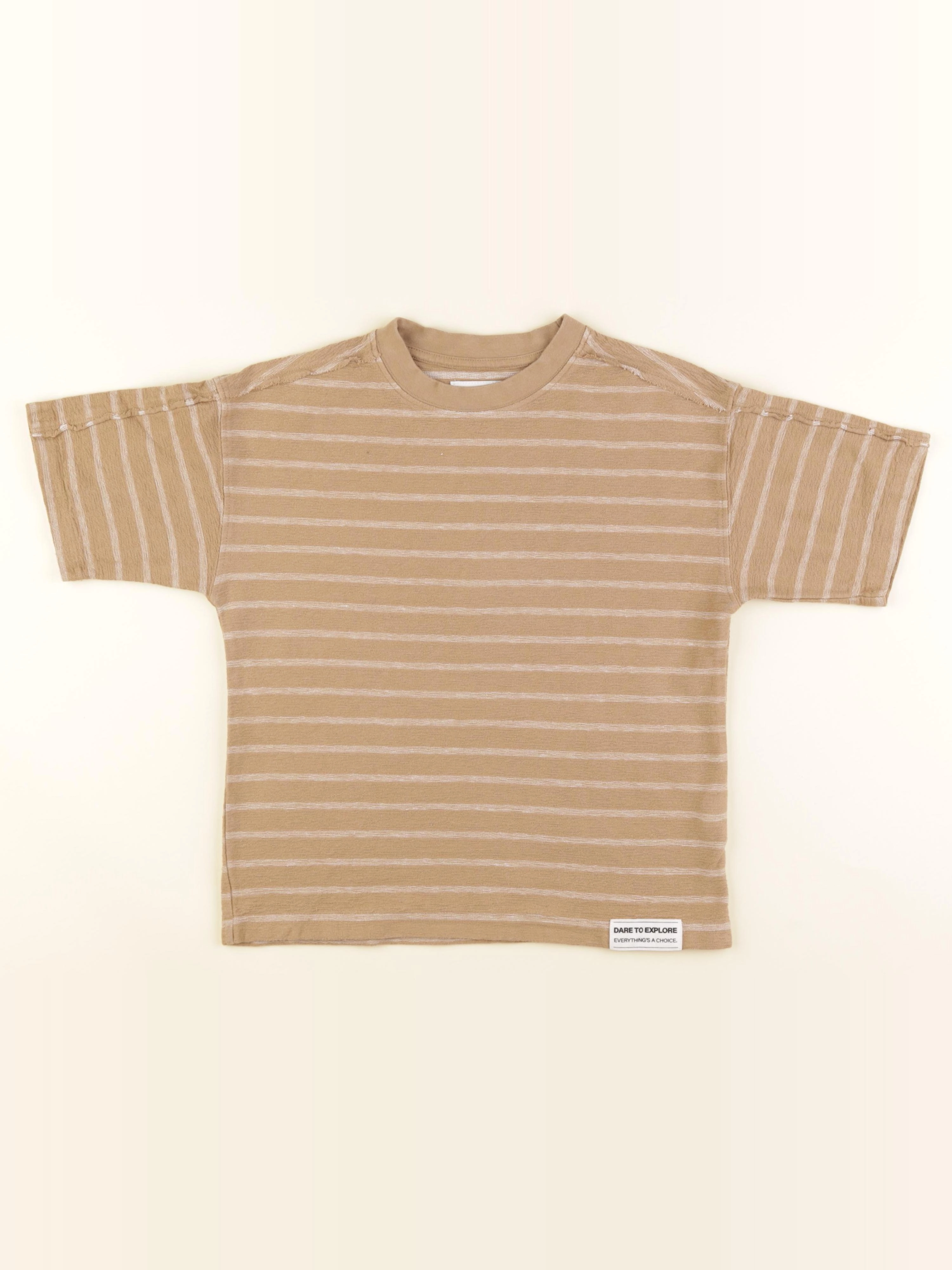 Zara - tee-shirt marron - 8/9 ans