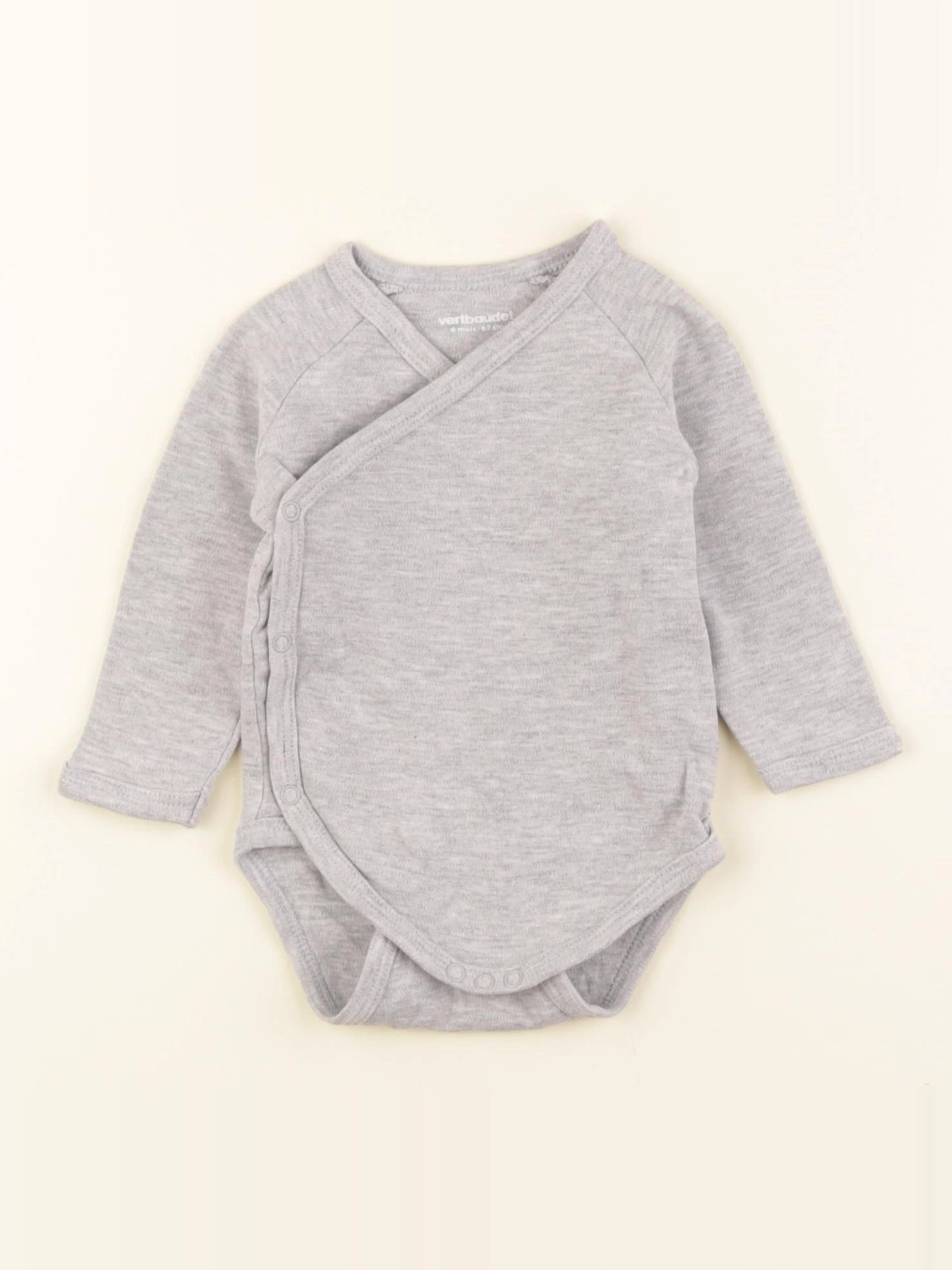 Vertbaudet - body gris - 6 mois