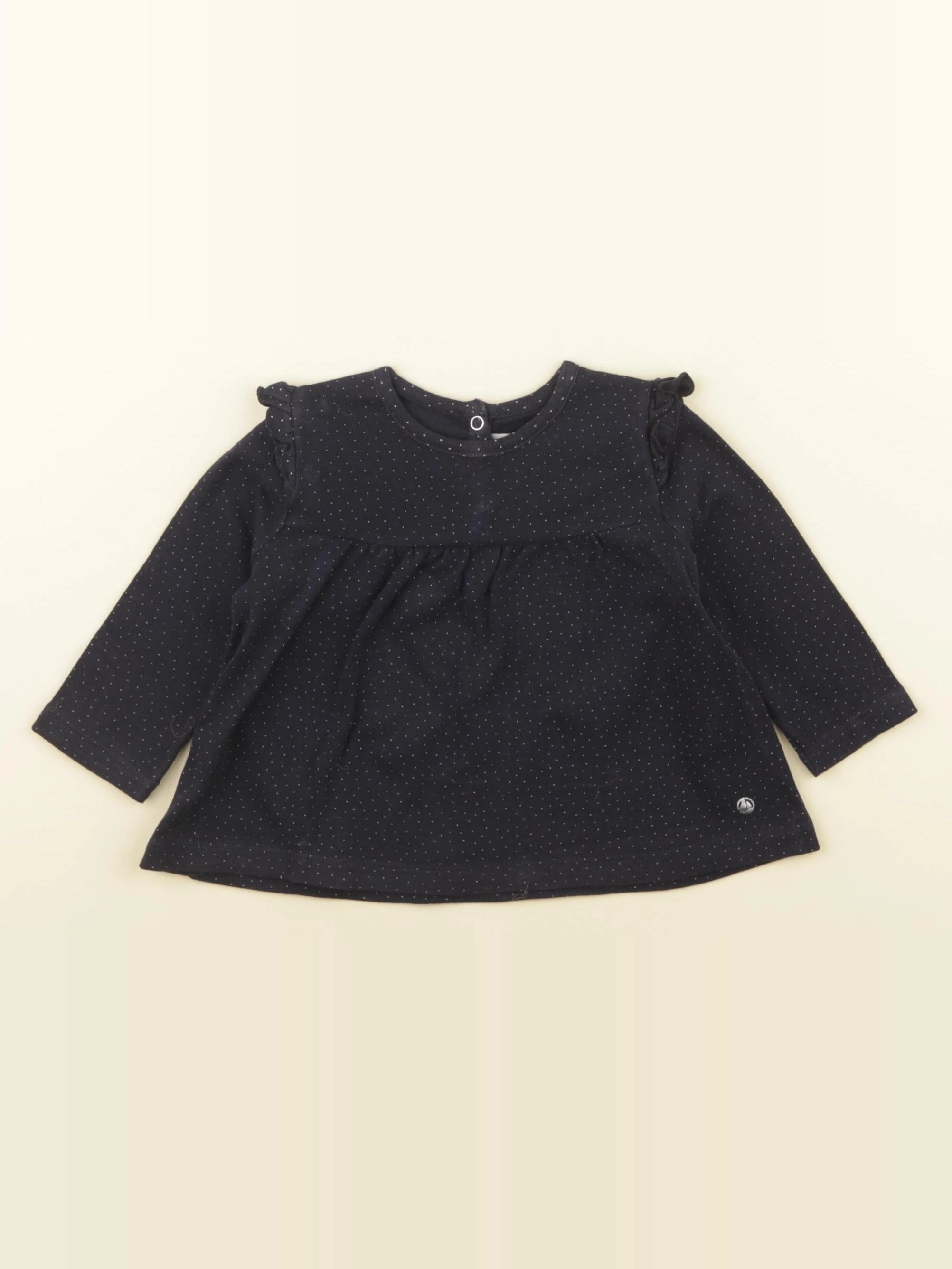 Petit Bateau - tee-shirt bleu - 6 mois
