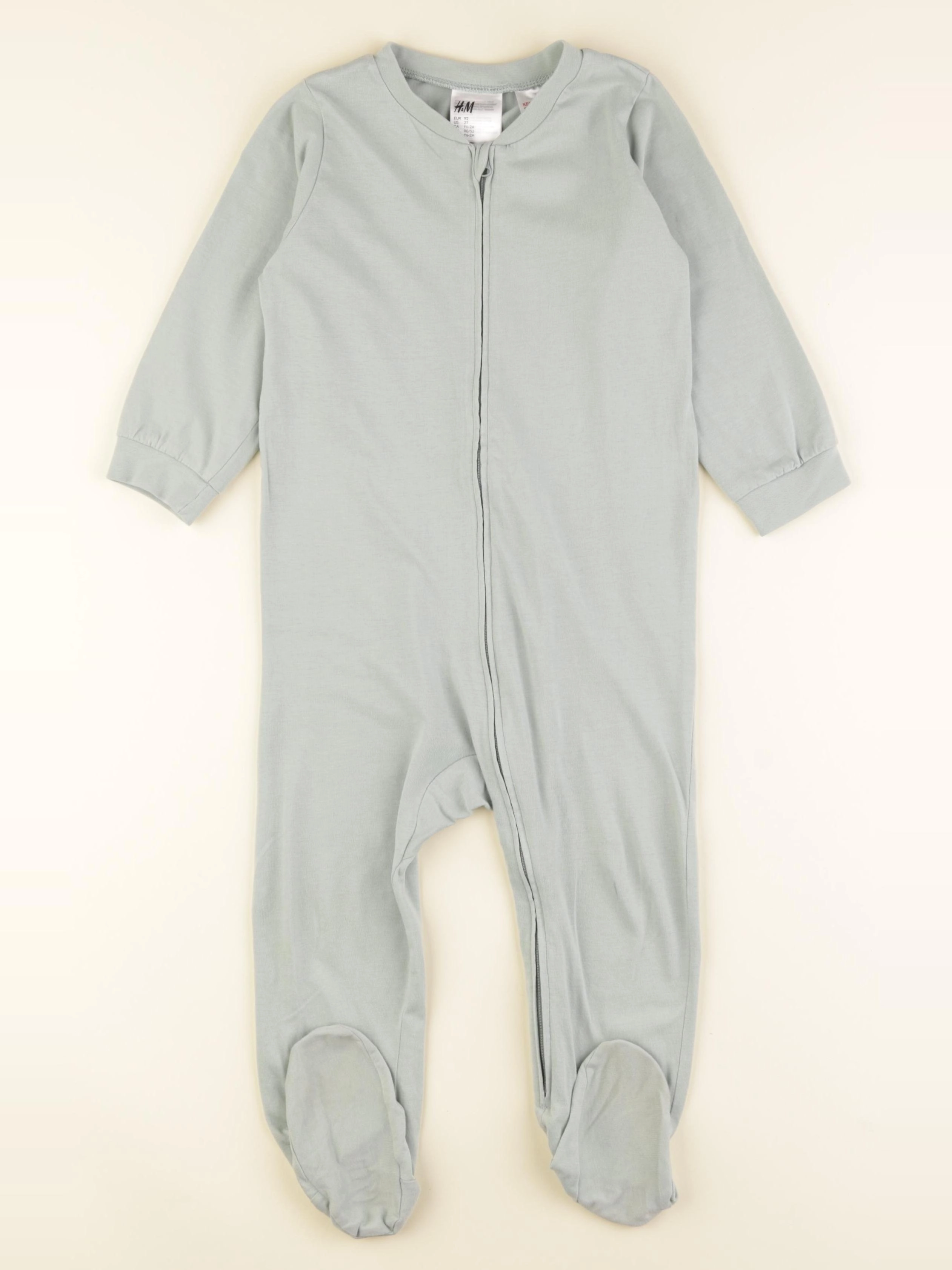 H&M - pyjama coton vert - 2 ans