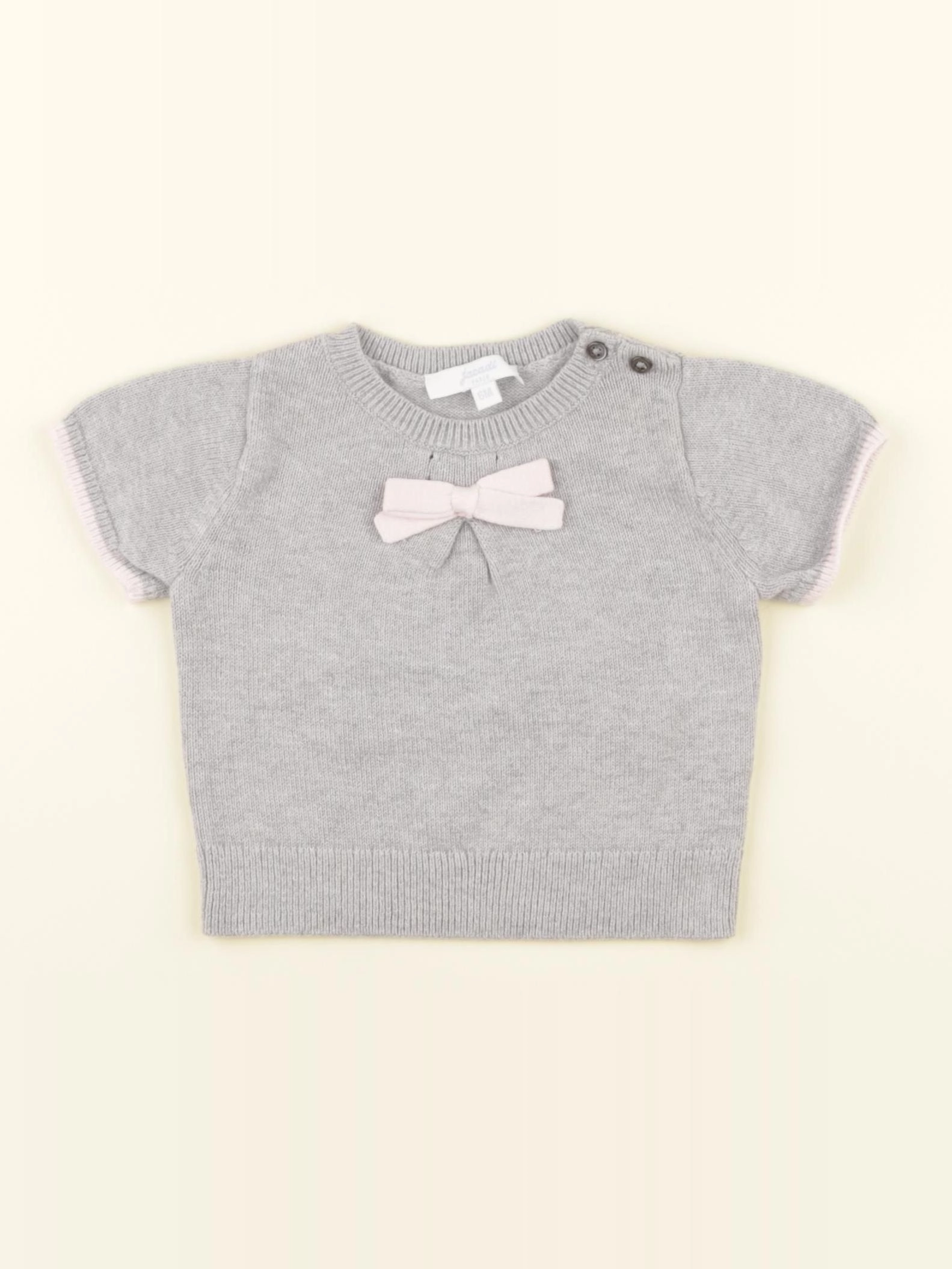 Jacadi - pull gris - 6 mois