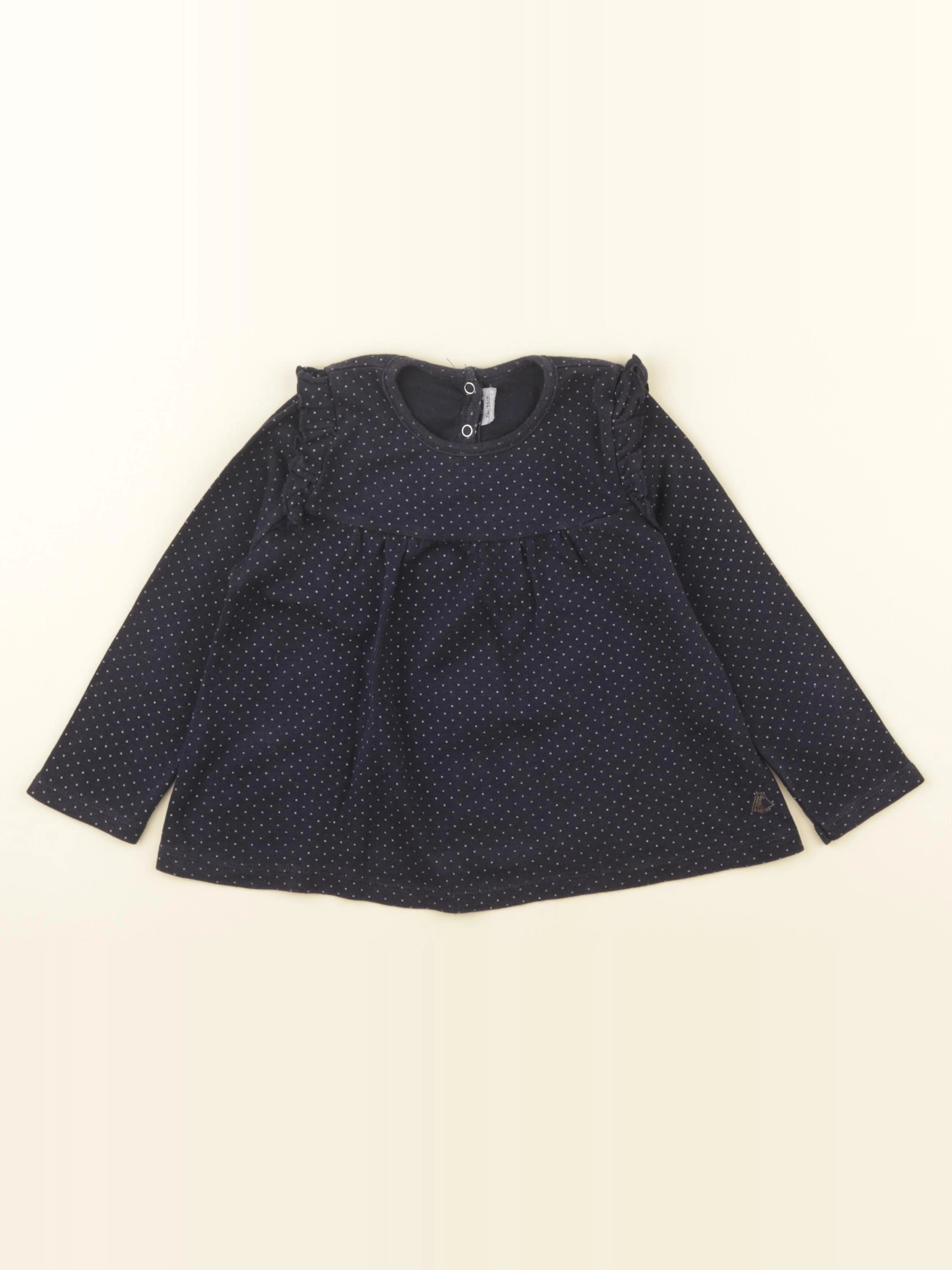 Petit Bateau - tee-shirt bleu - 24 mois