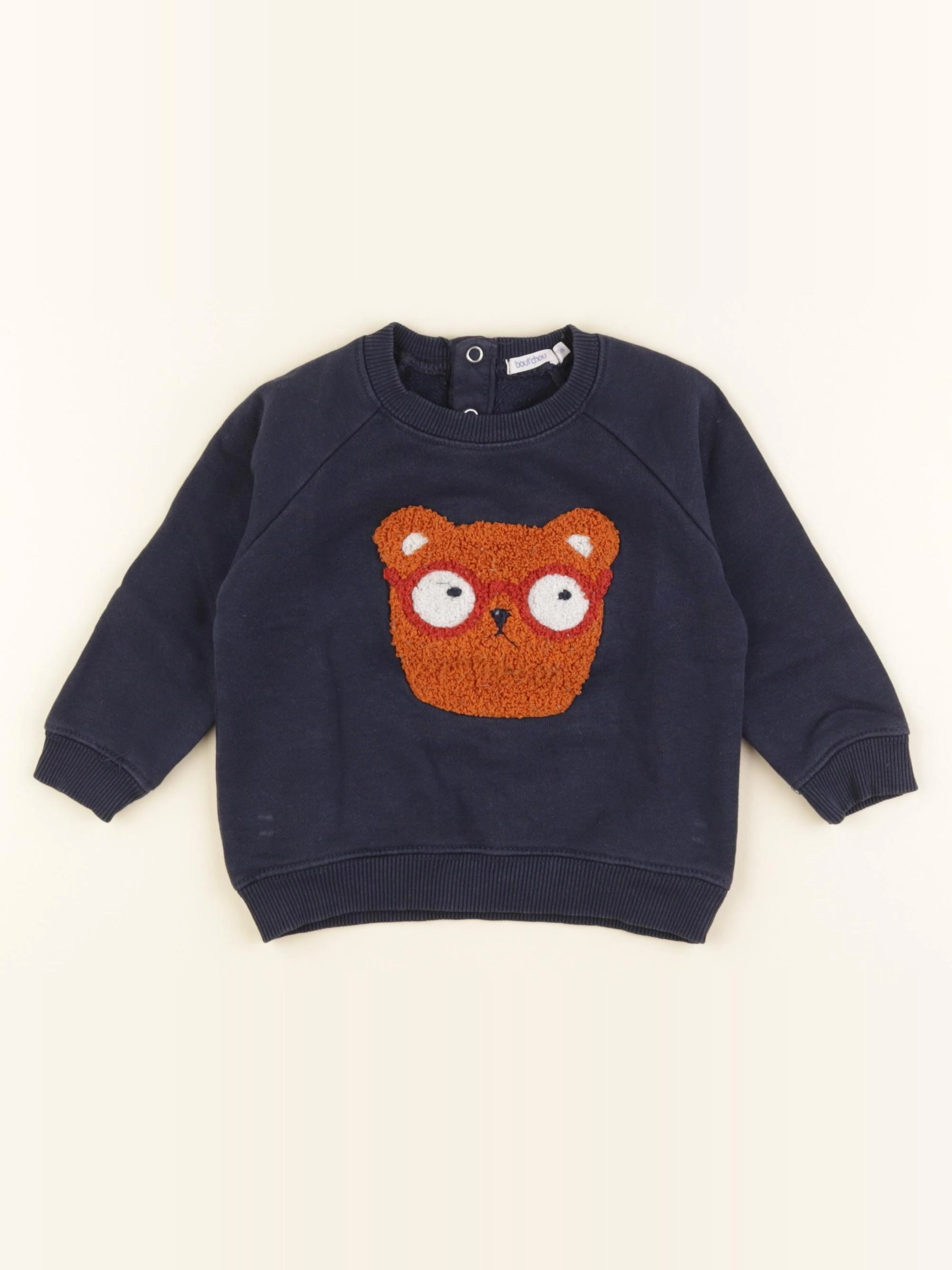 Boutchou - sweat bleu - 12 mois