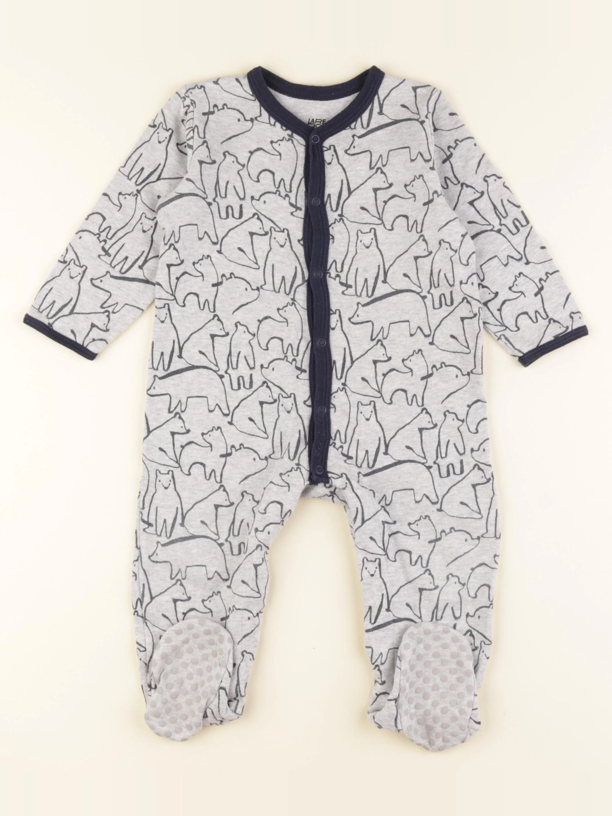 La Redoute - pyjama coton gris - 18 mois