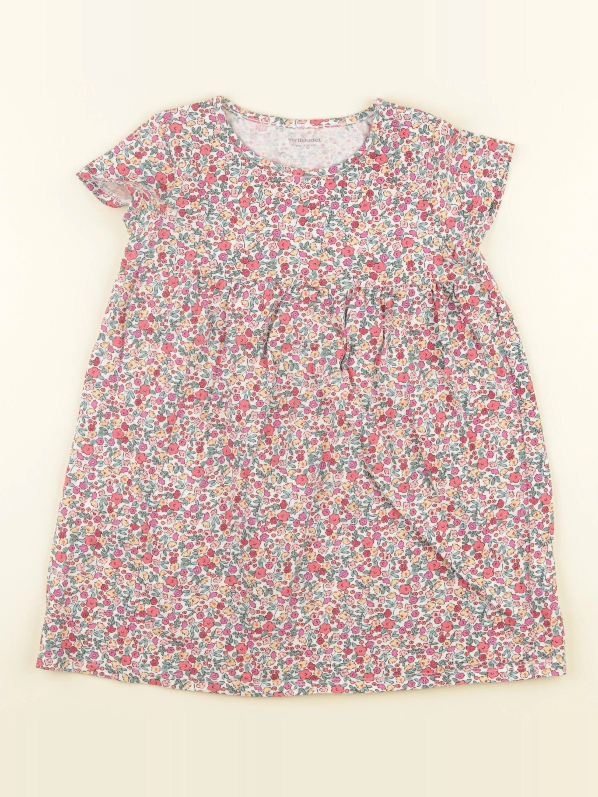 Vertbaudet - robe multicolore - 4 ans