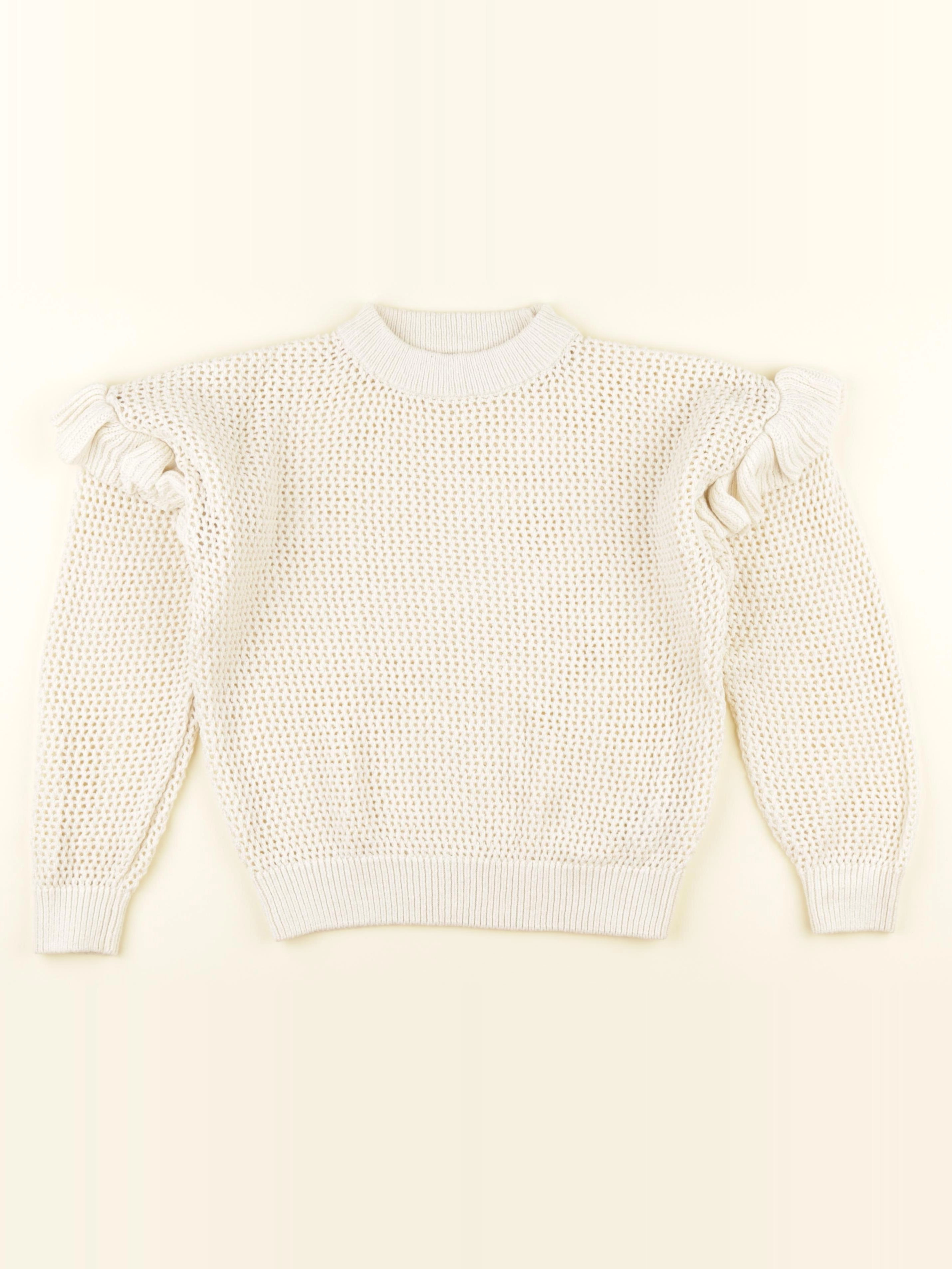 Vertbaudet - pull blanc - 10 ans