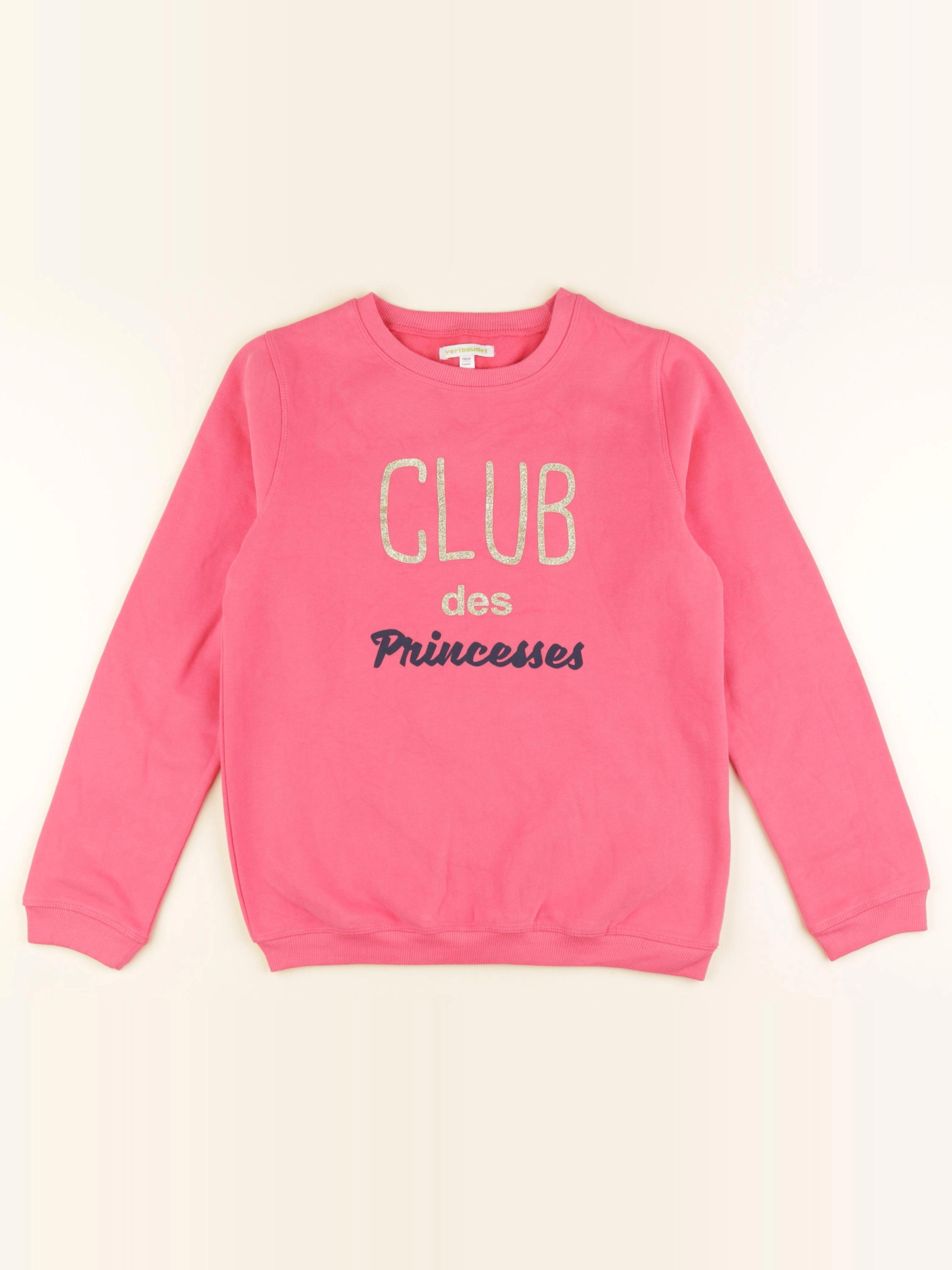 Vertbaudet - sweat rose - 14 ans