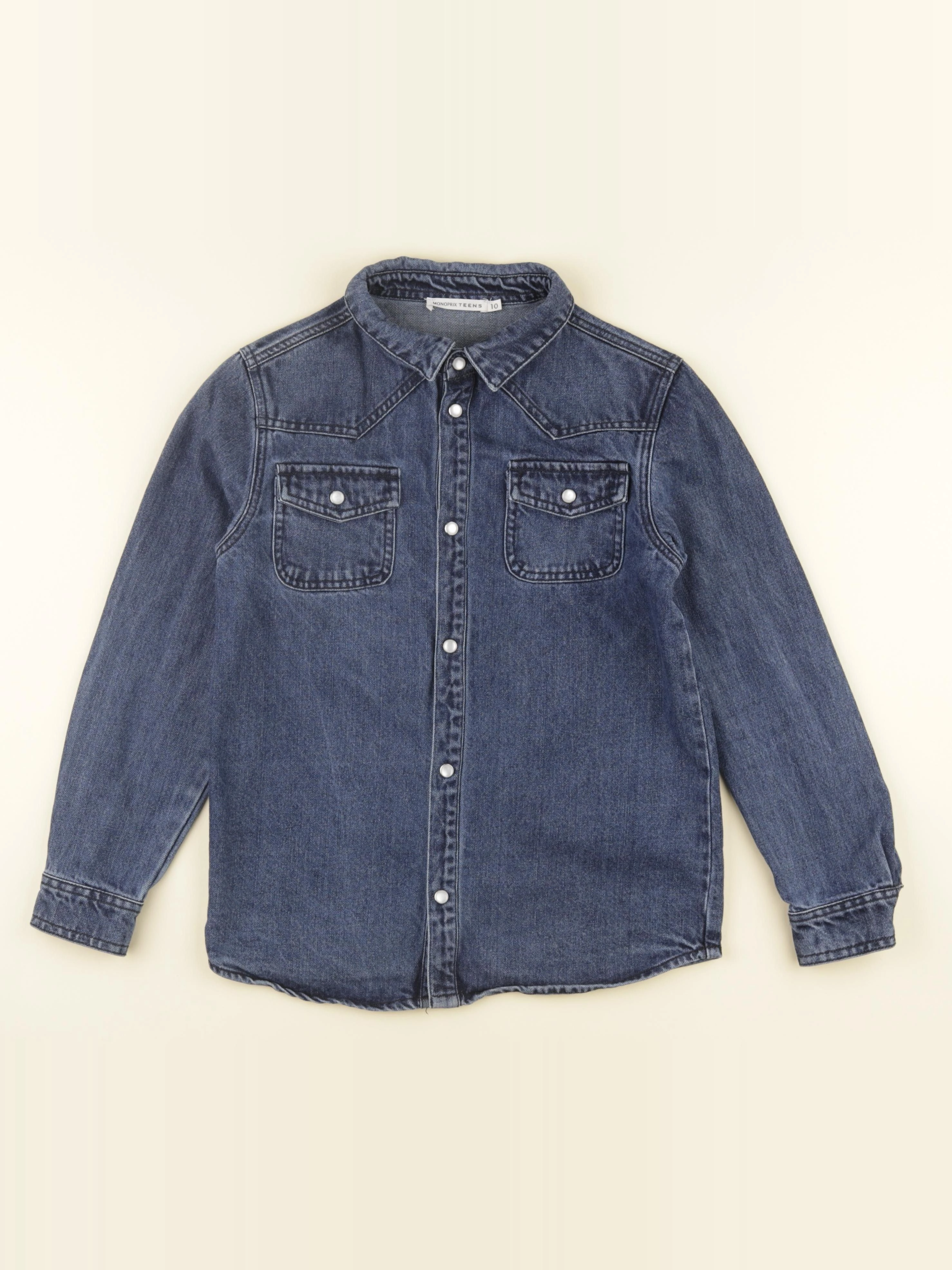 Monoprix - chemise bleu - 10 ans