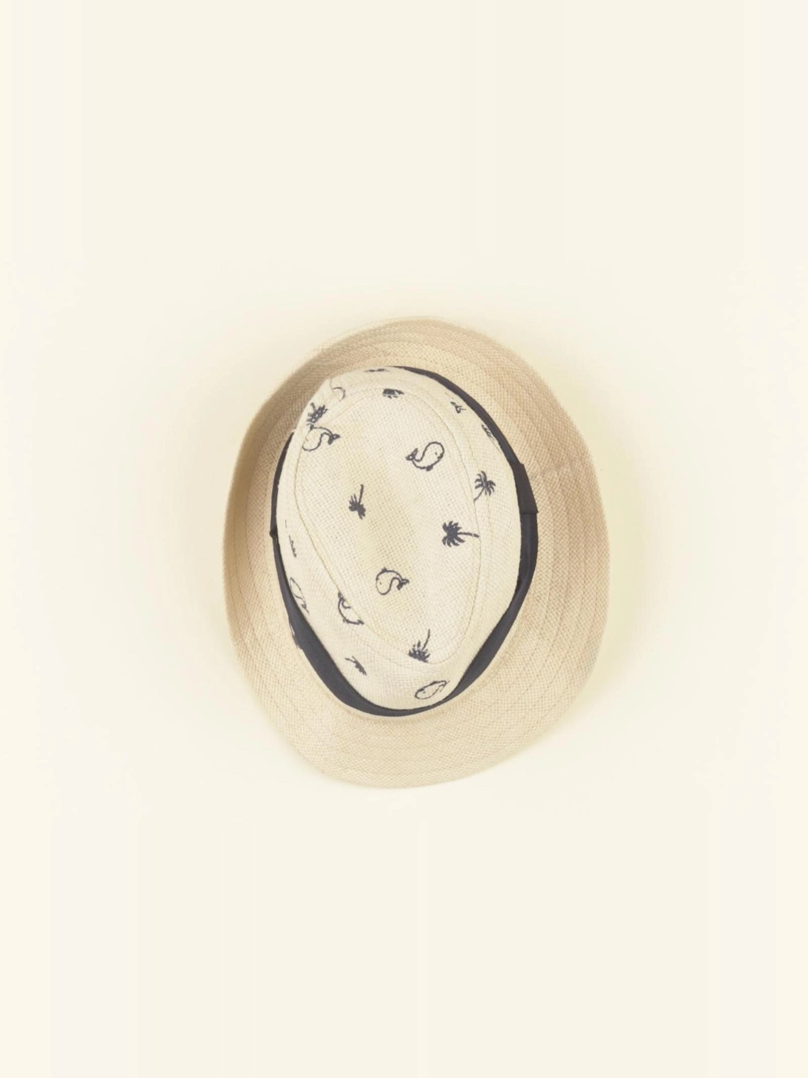 Vertbaudet - chapeau beige, bleu - 3/6 mois