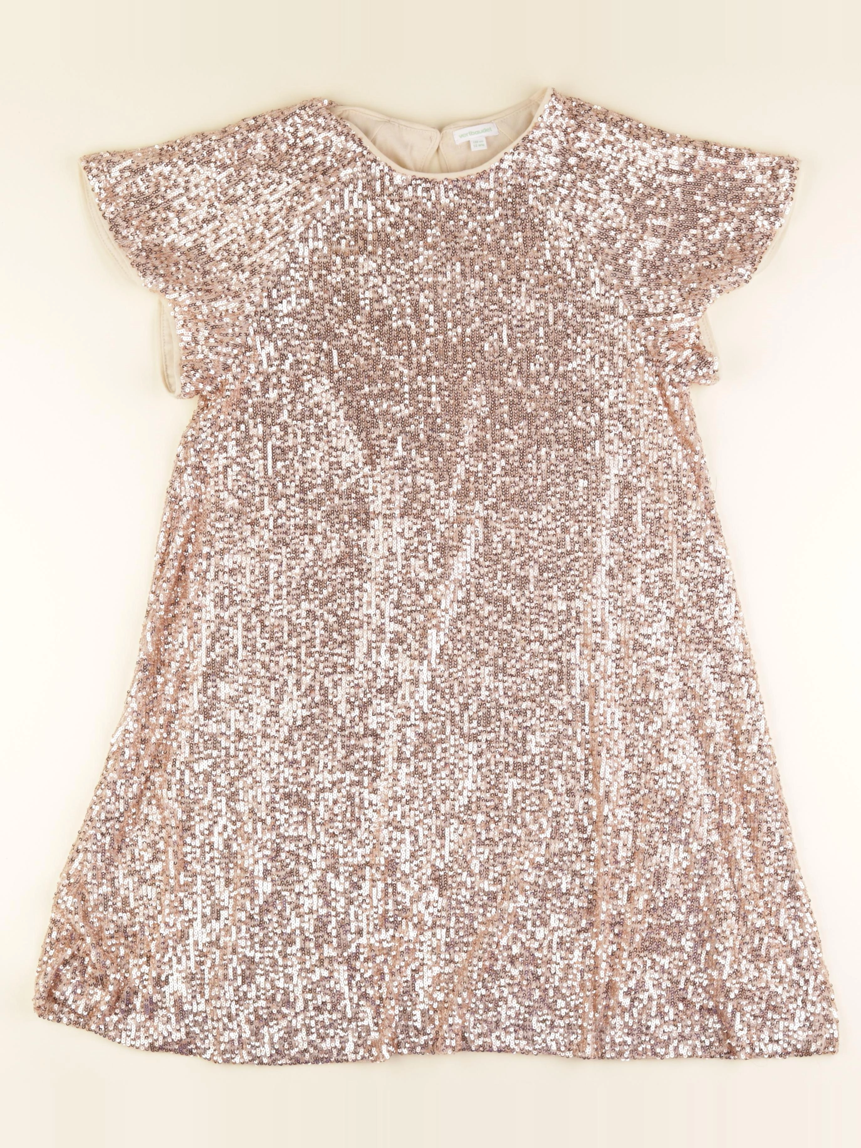 Vertbaudet - robe or - 12 ans