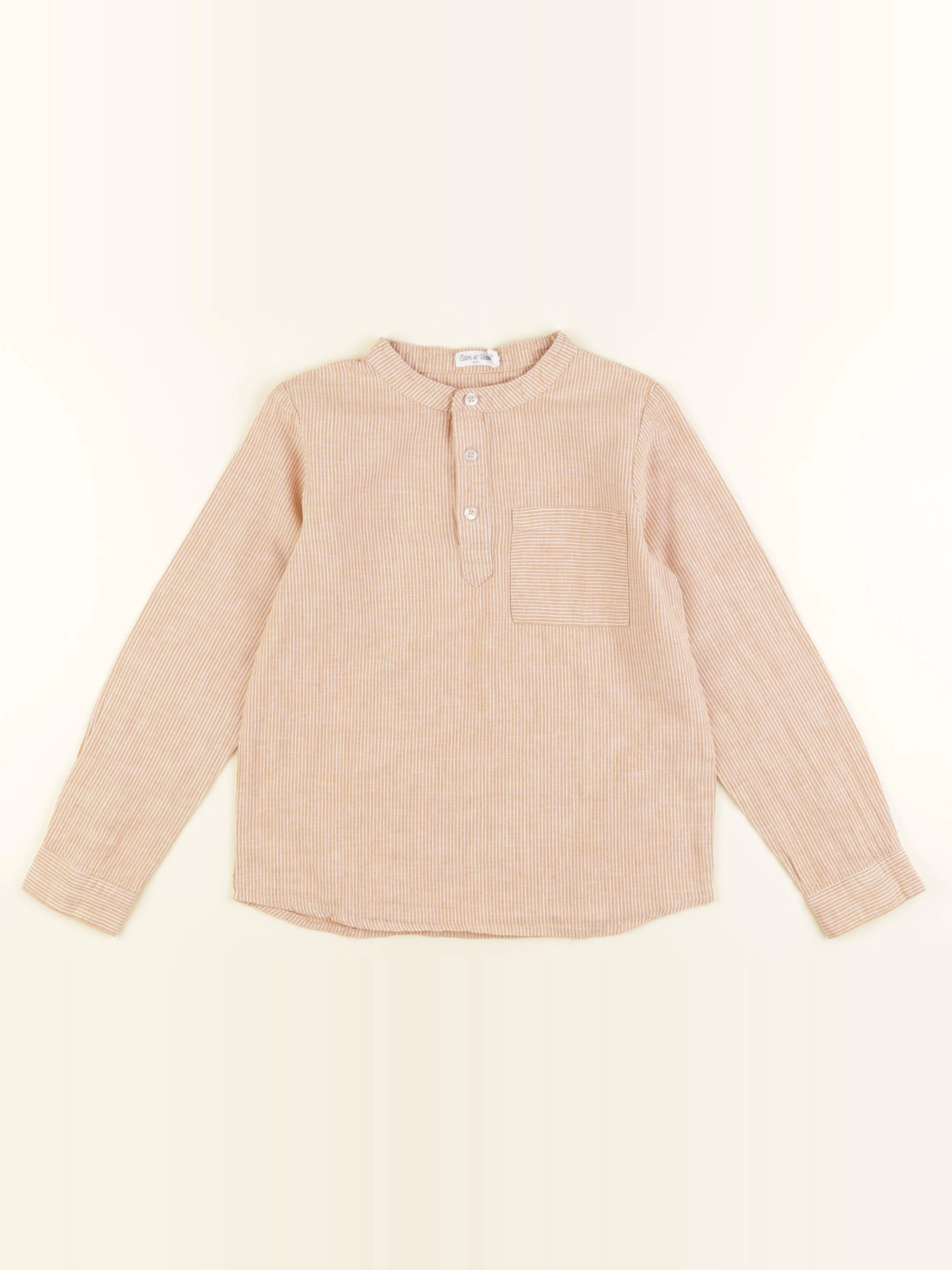 Eden & Victor - chemise orange, blanc - 8 ans