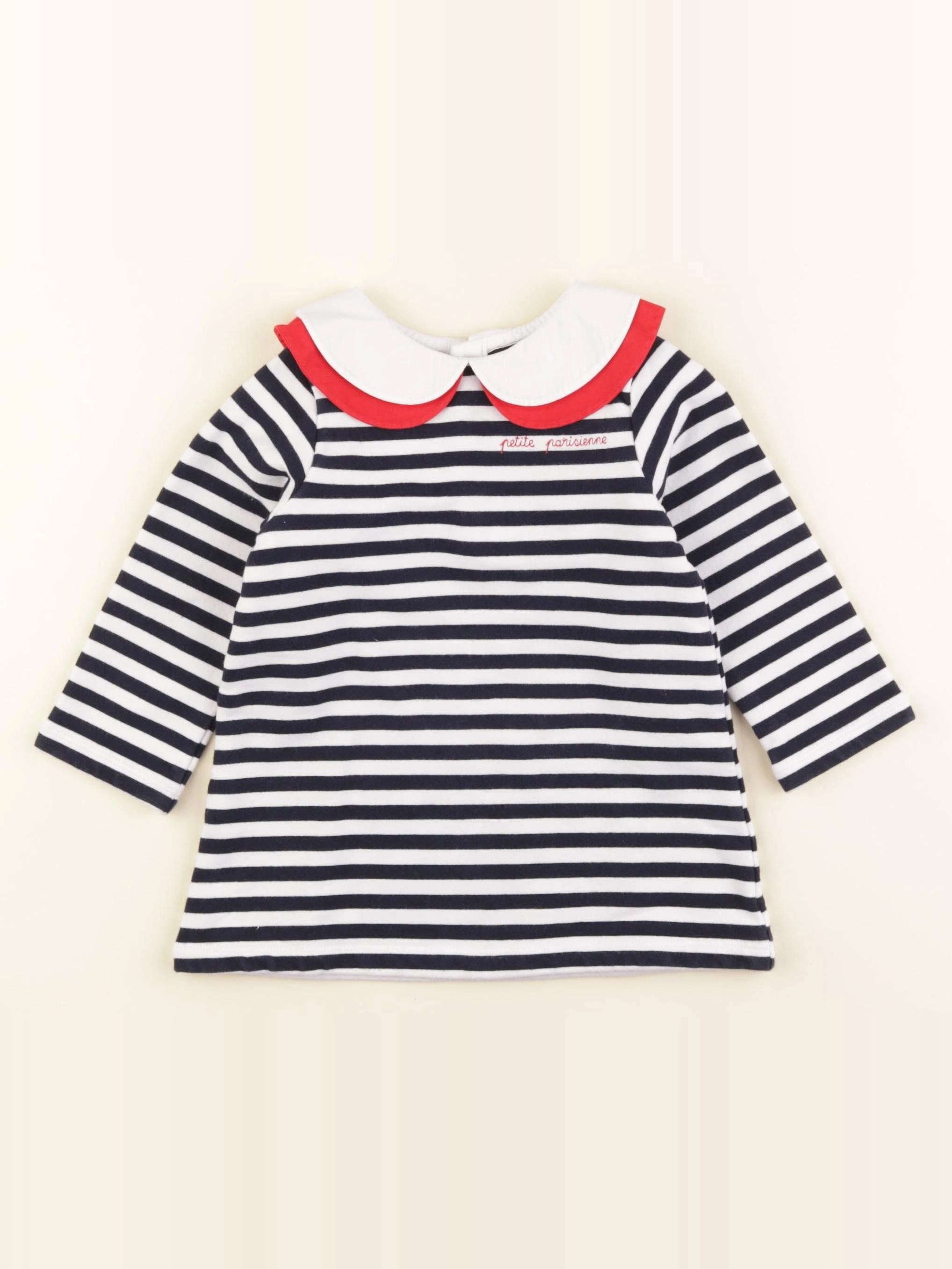 Jacadi - robe blanc, bleu - 24 mois