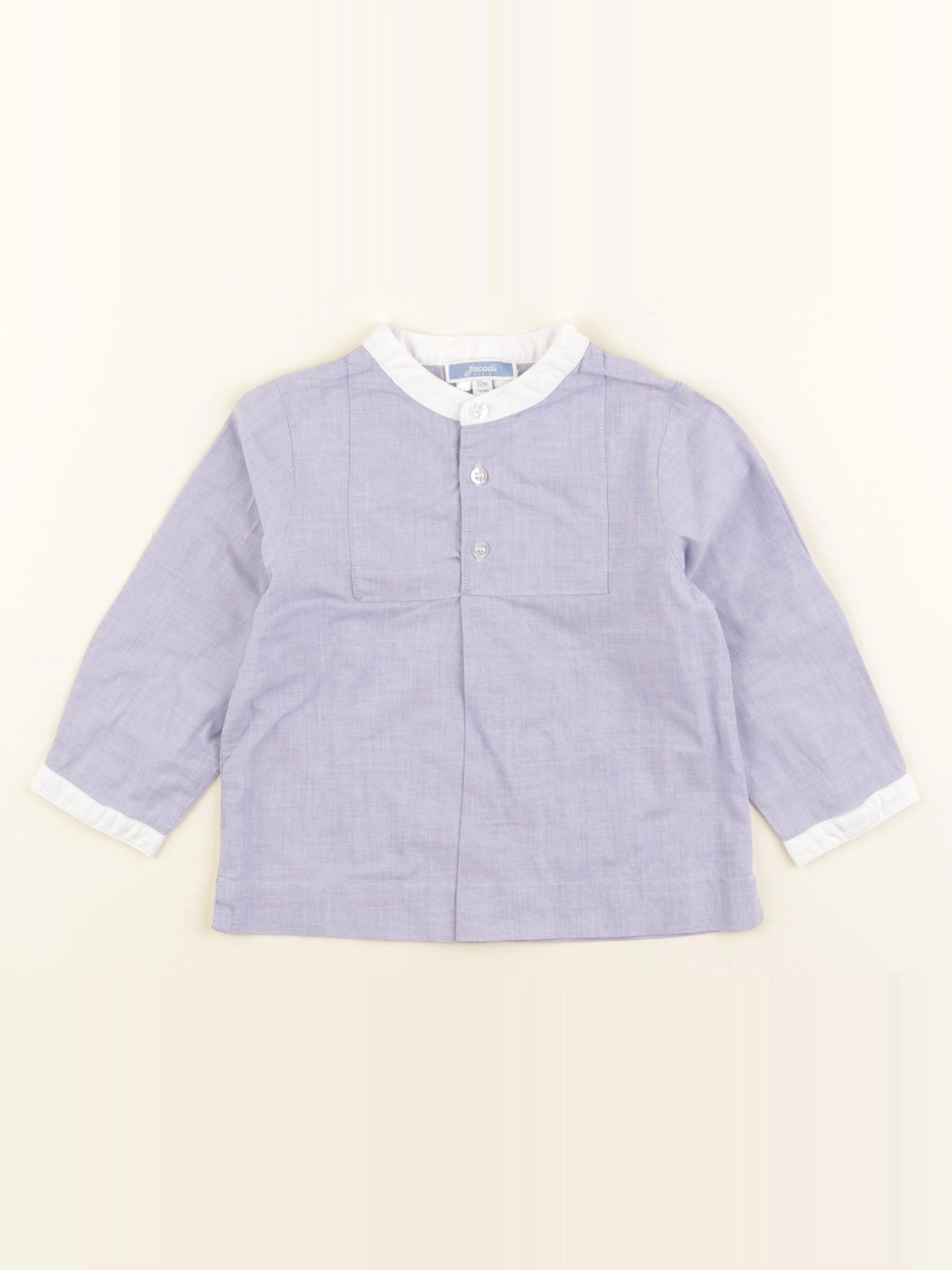 Jacadi - blouse bleu, blanc - 12 mois