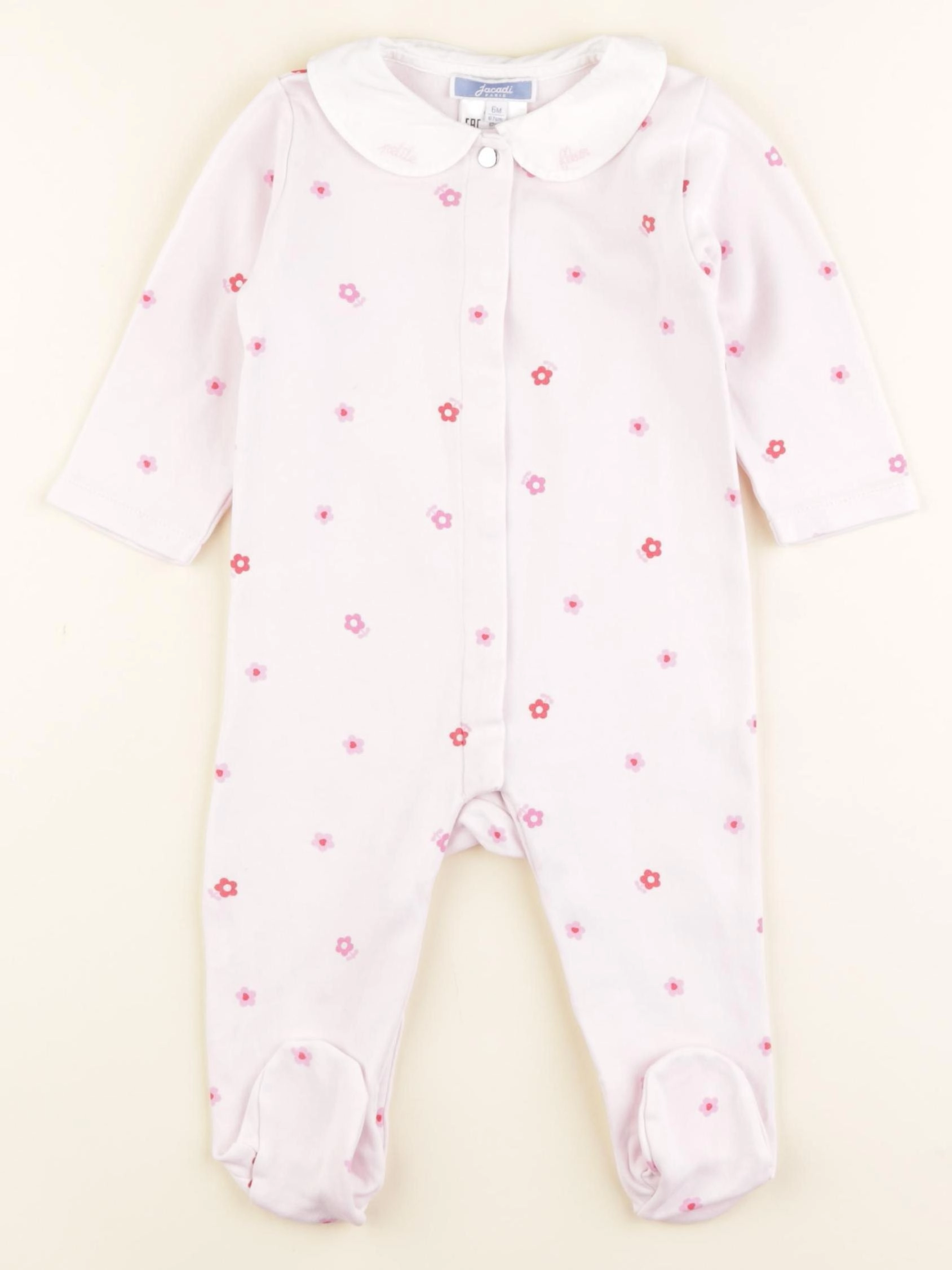 Jacadi - pyjama coton rose - 6 mois
