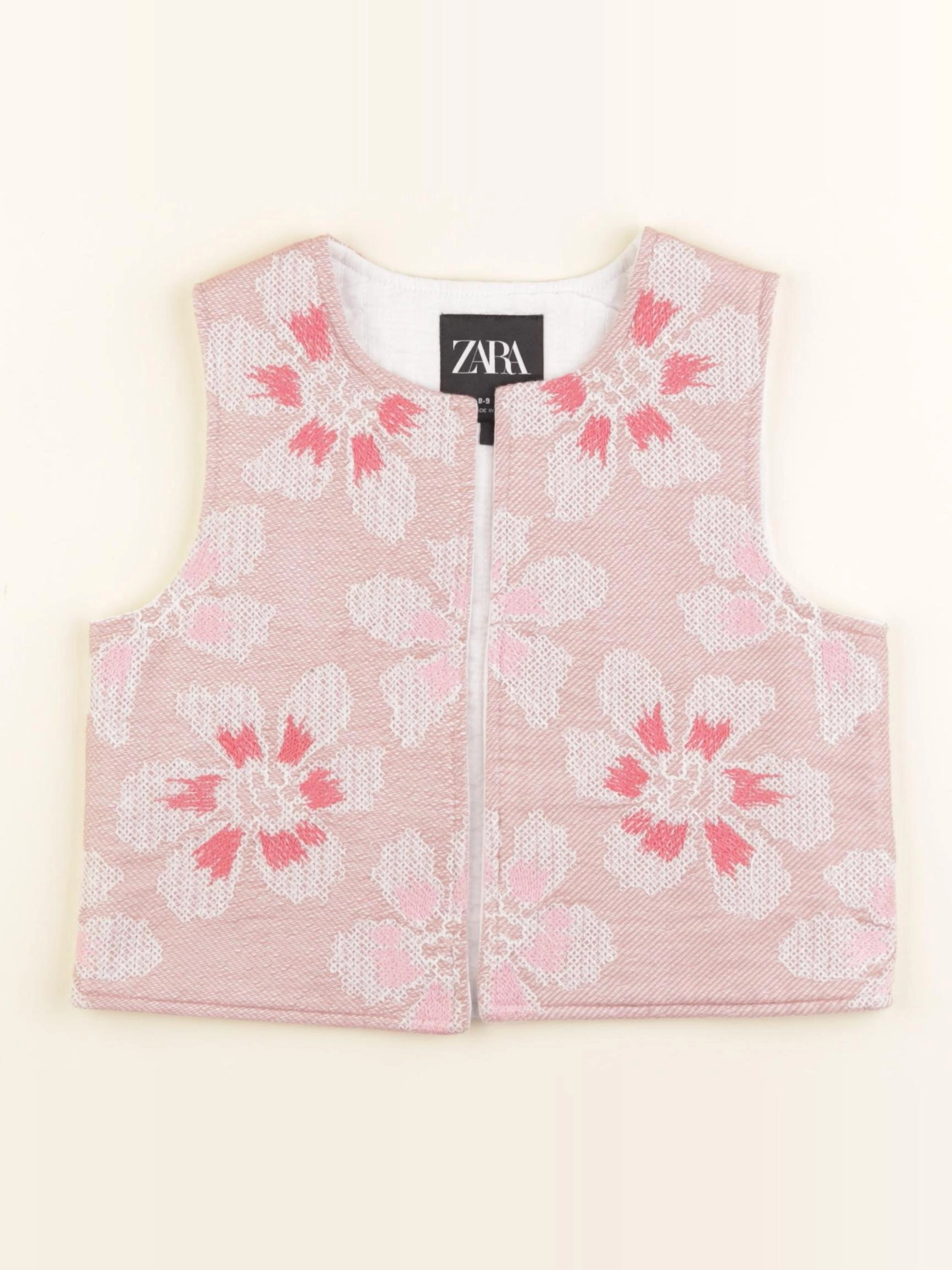 Zara - gilet rose - 8/9 ans