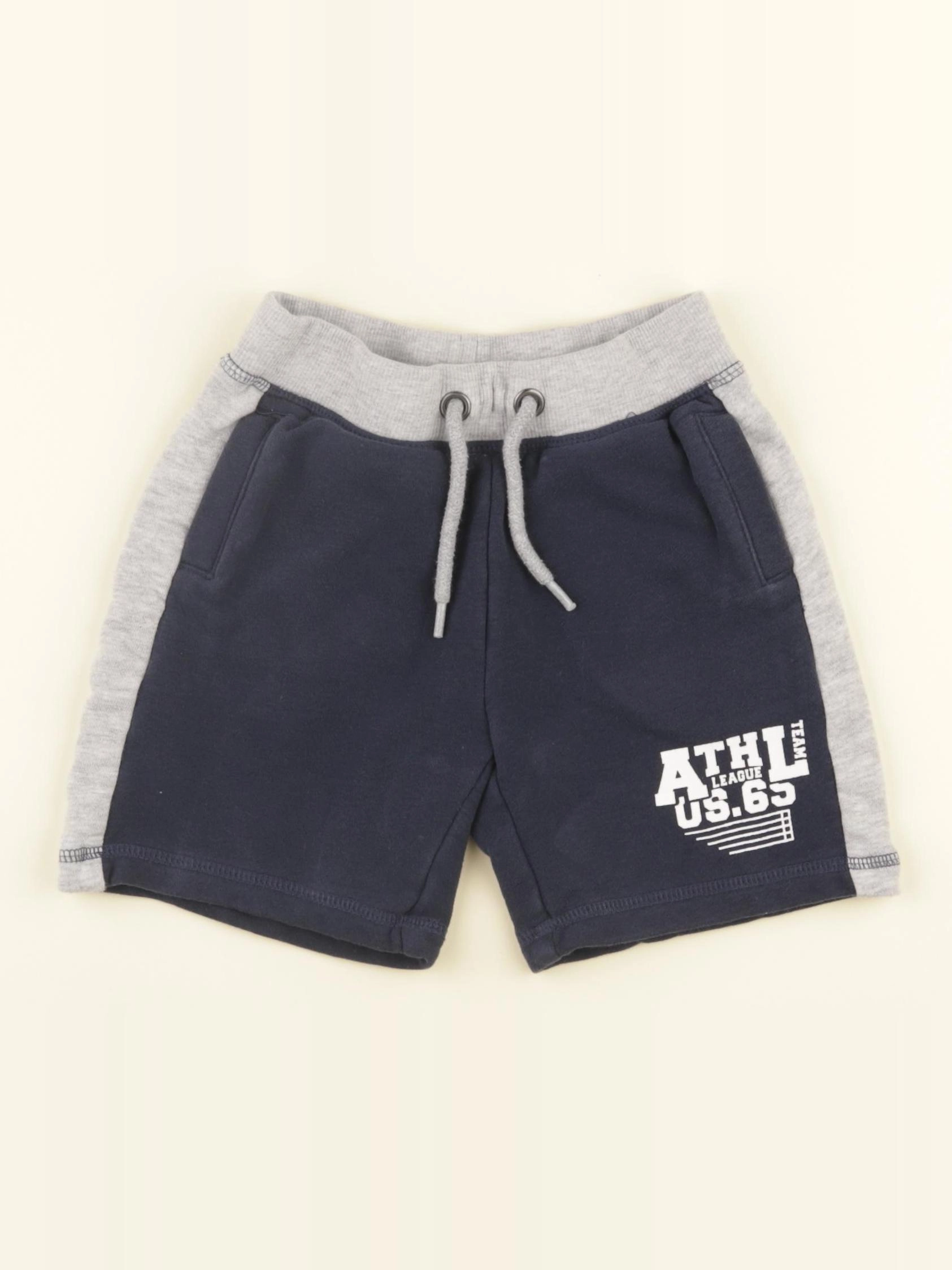 Vertbaudet - short gris, bleu - 4 ans