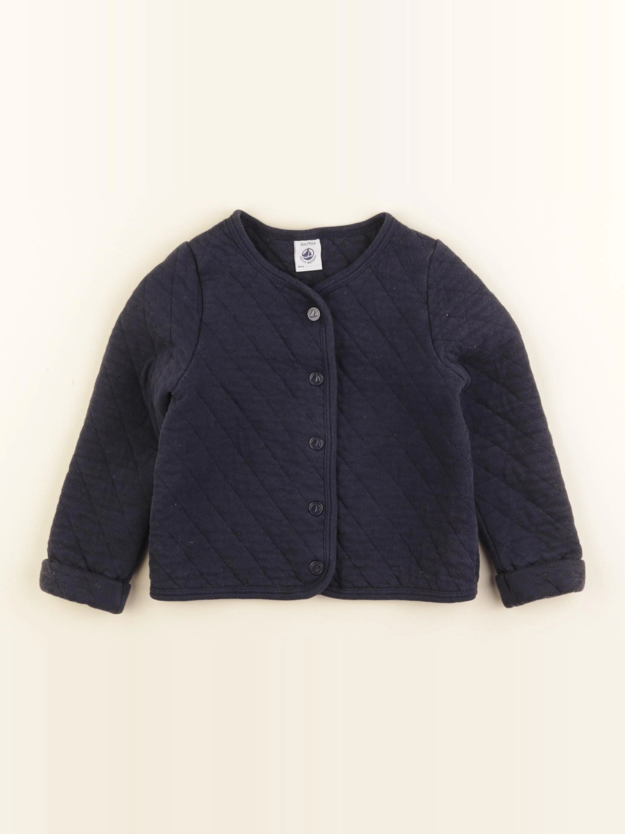 Petit Bateau - sweat bleu - 36 mois