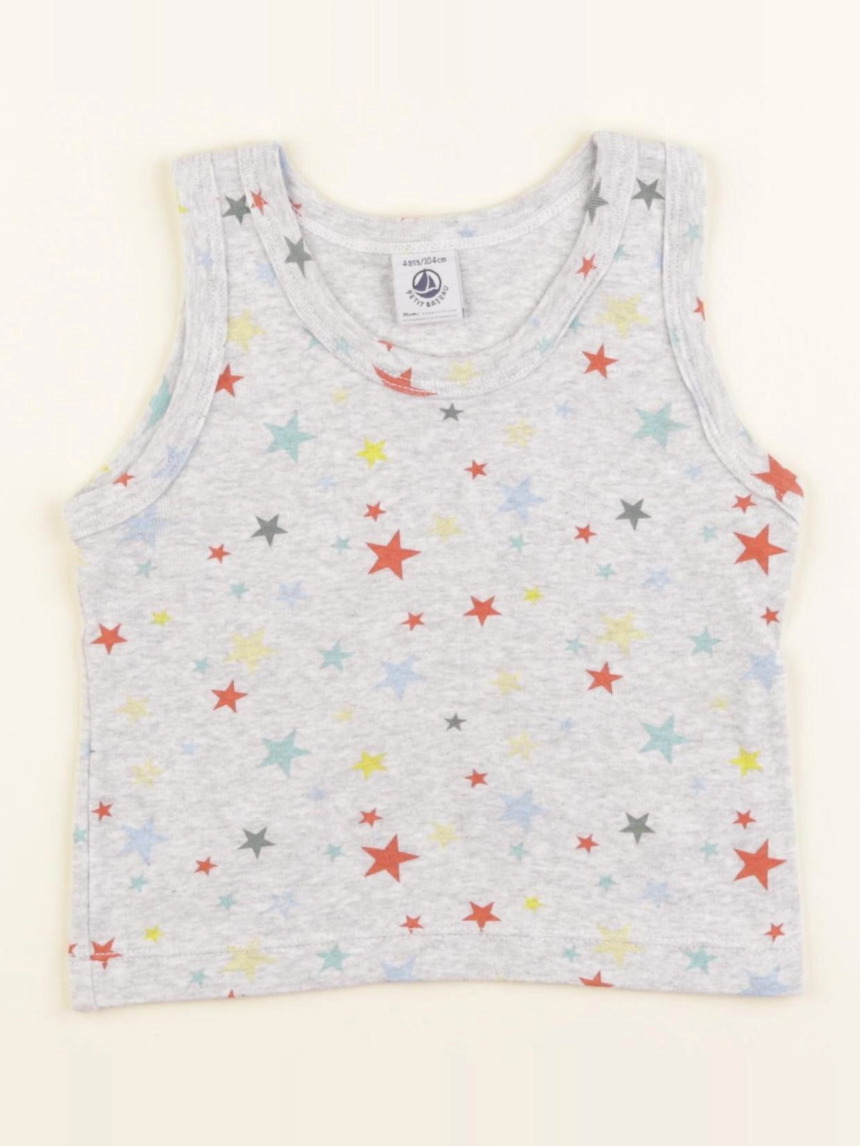 Petit Bateau - maillot de corps gris - 4 ans
