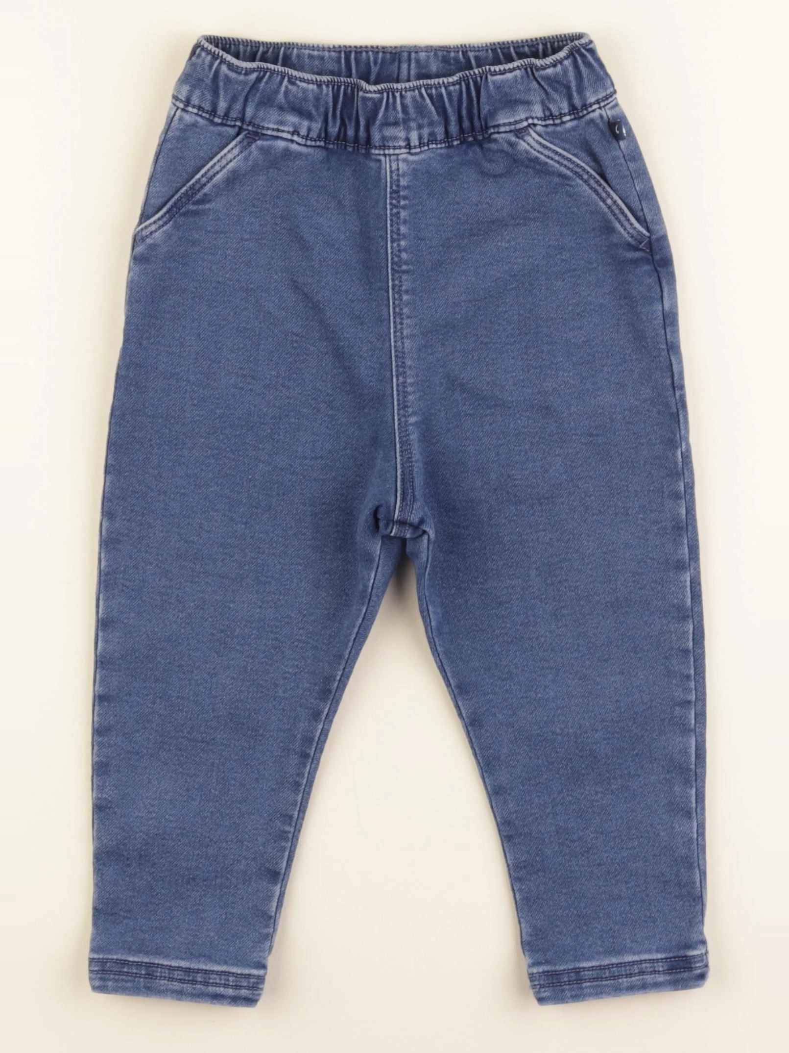 Petit Bateau - pantalon bleu - 24 mois