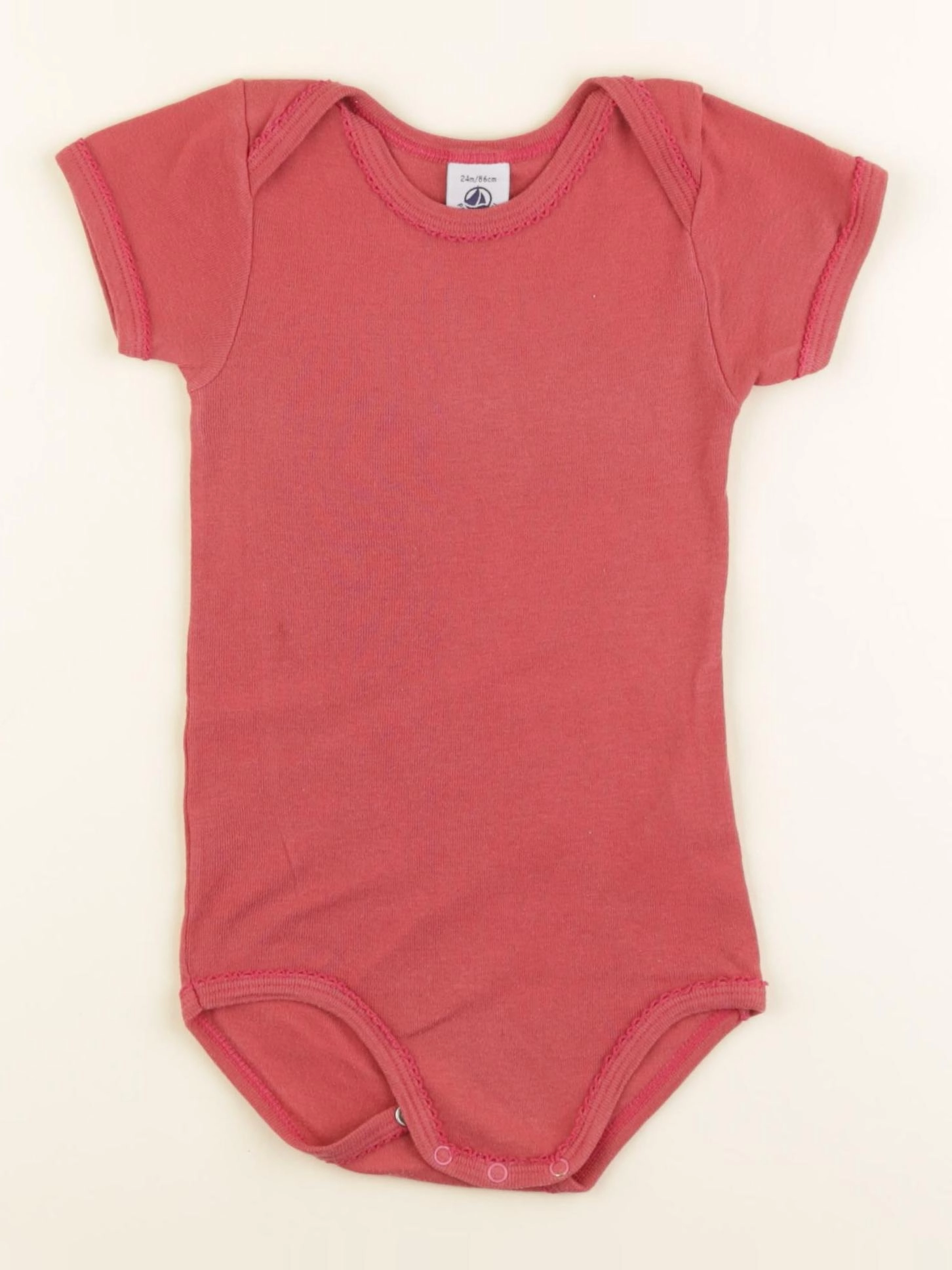 Petit Bateau - body rose - 24 mois