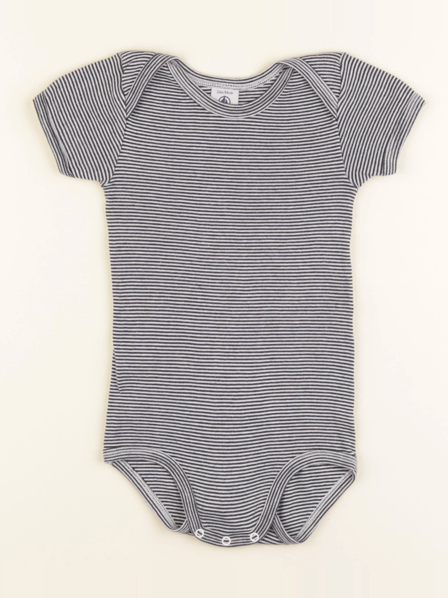 Petit Bateau - body bleu - 24 mois